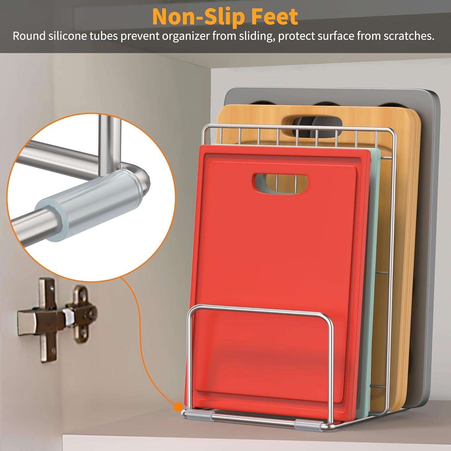 Organizador de Tabla de Cortar VAEKUCEAN 2 PCS Acero Inoxidable