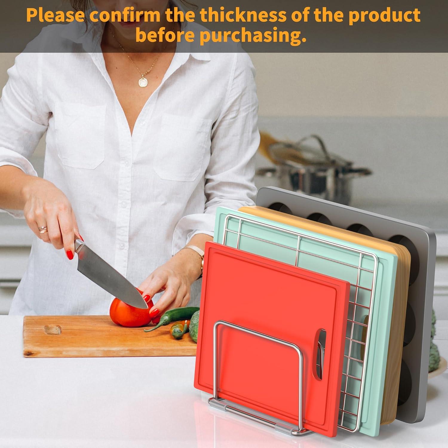 Organizador de Tabla de Cortar VAEKUCEAN 2 PCS Acero Inoxidable