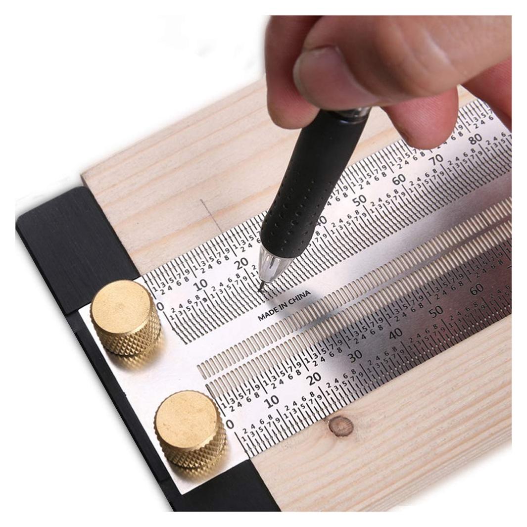 Regla en T de Acero Inoxidable QeeHeng 120mm Alta Precisión