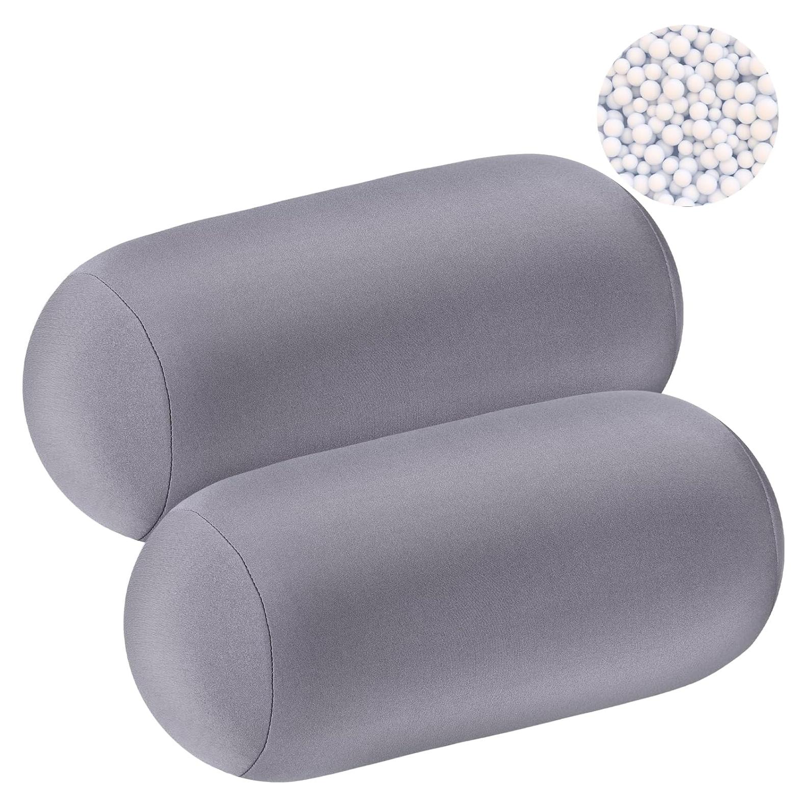 Almohadas Cilíndricas de Microperlas Geelin 30x16 cm - 2 Pcs