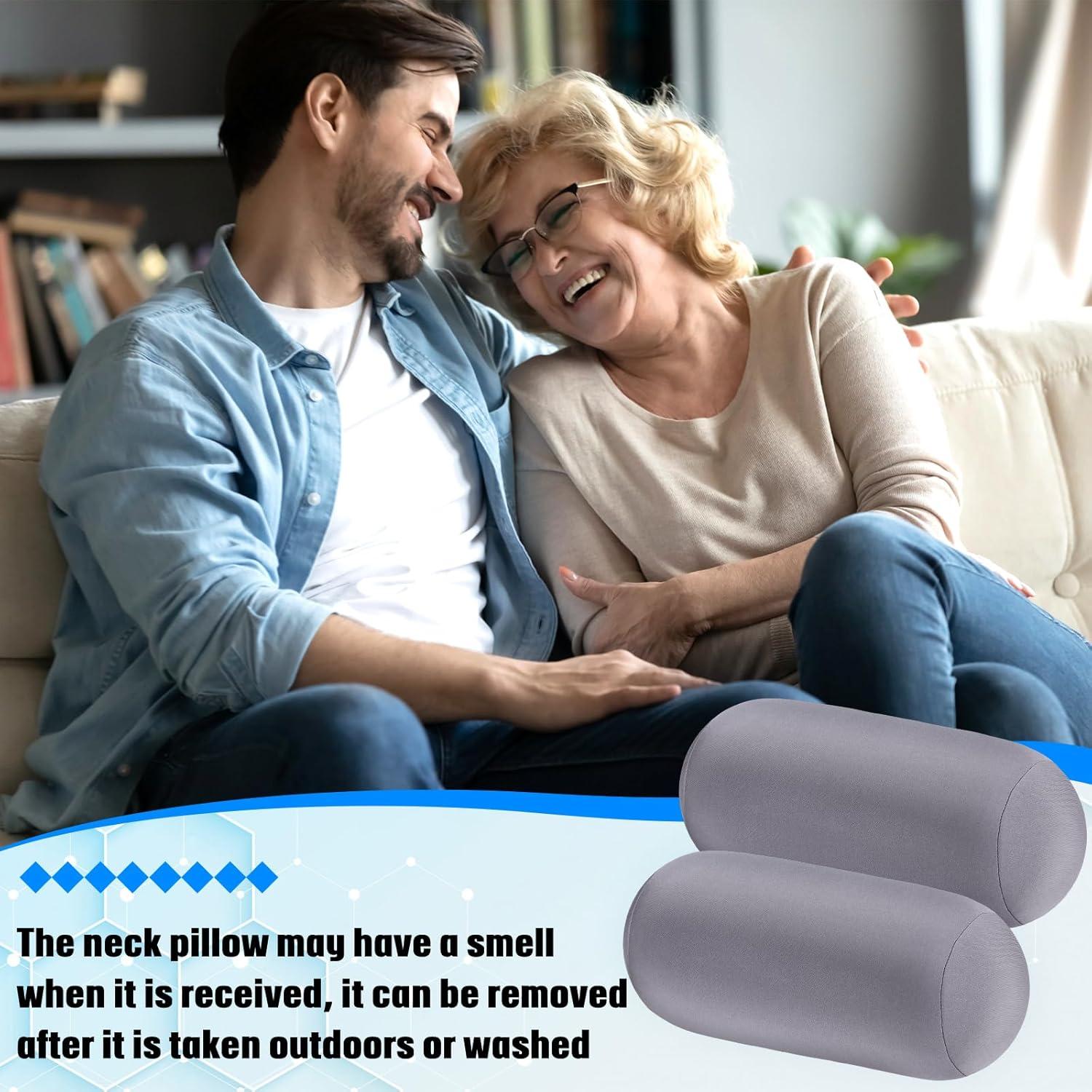 Almohadas Cilíndricas de Microperlas Geelin 30x16 cm - 2 Pcs