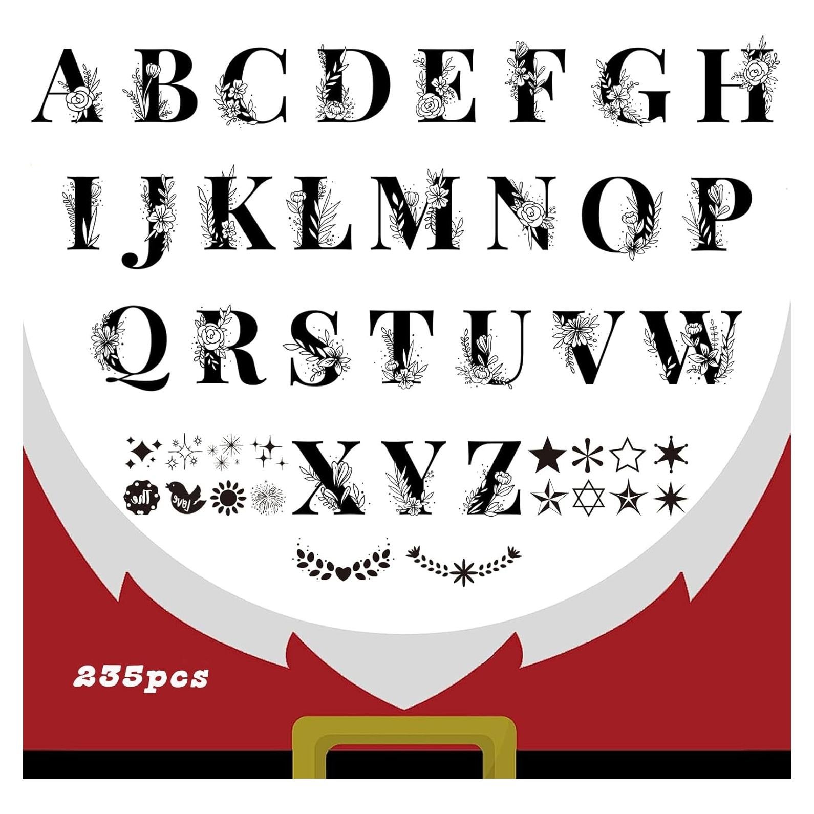 Tatuajes Temporales de Letras Casciybo - 12 Diseños a Prueba de Agua