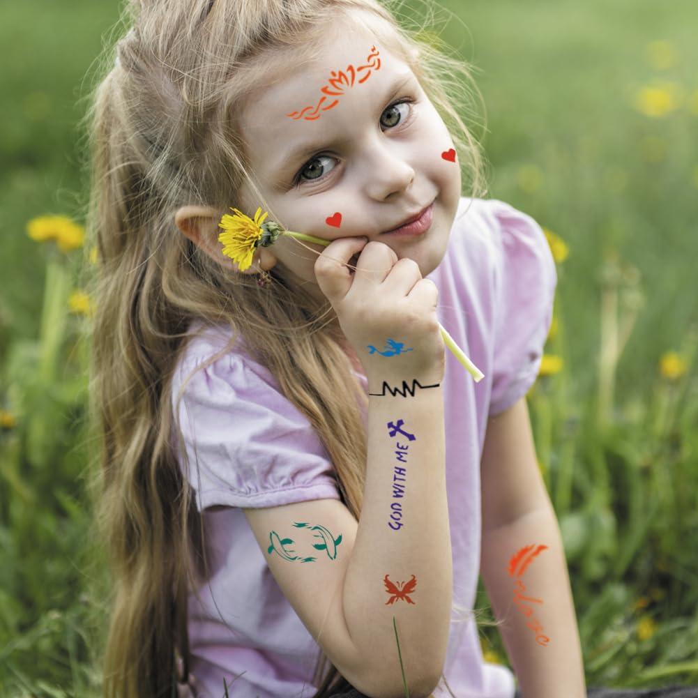 Kit de 20 Hojas Plantillas Tatuajes Temporales Tiebeauty