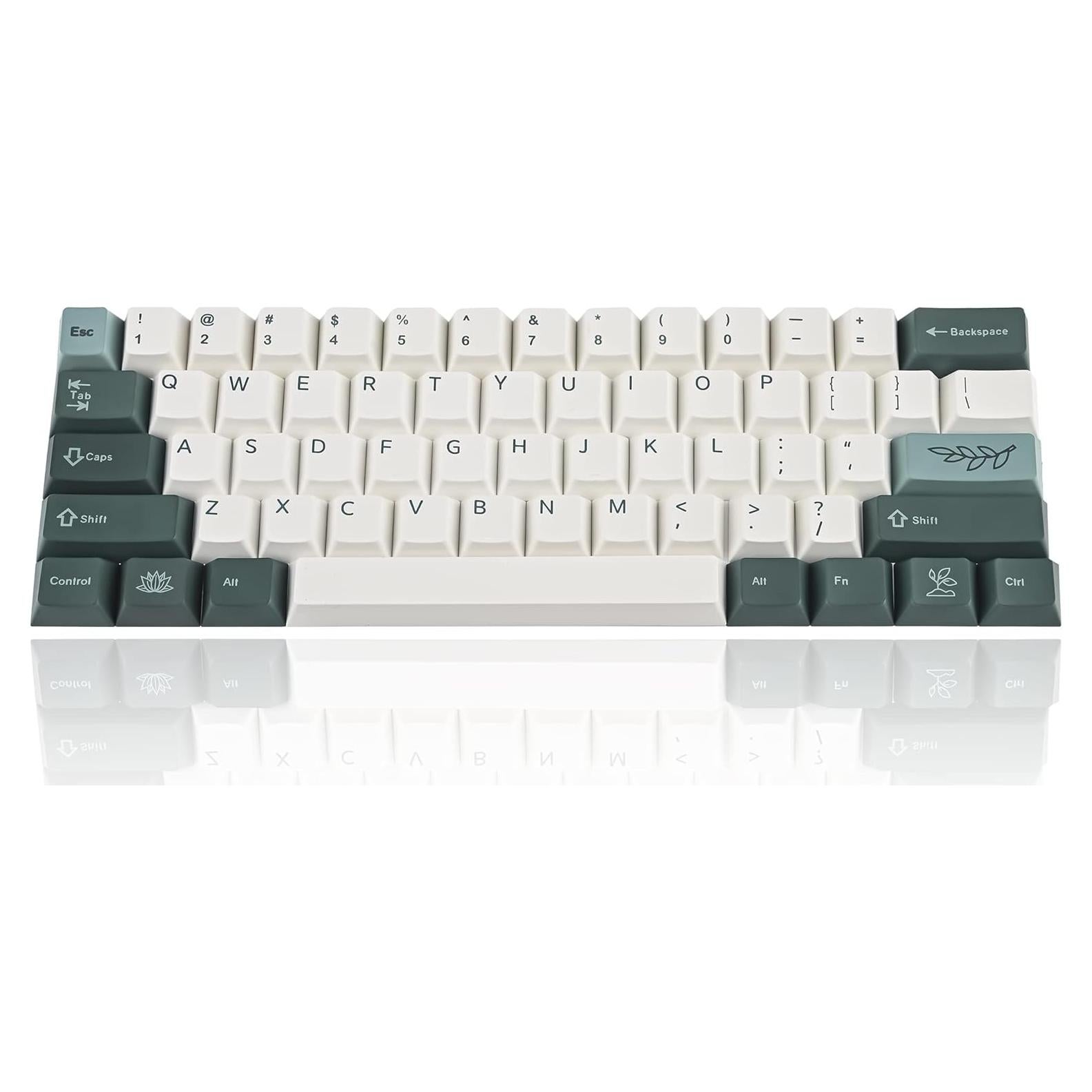 Teclado Mecánico 61 Teclas PBT Guffercty Kred Botánico