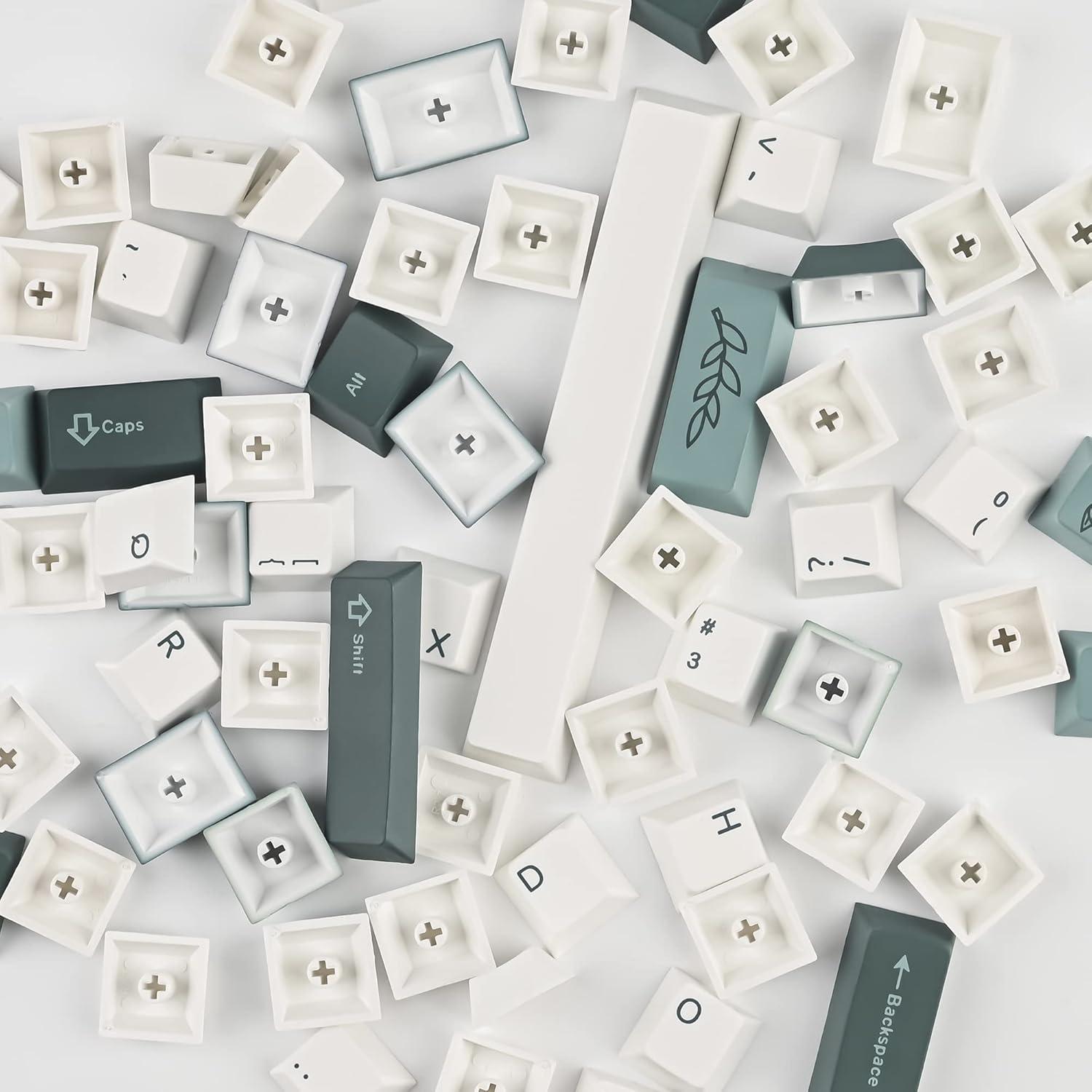 Teclado Mecánico 61 Teclas PBT Guffercty Kred Botánico