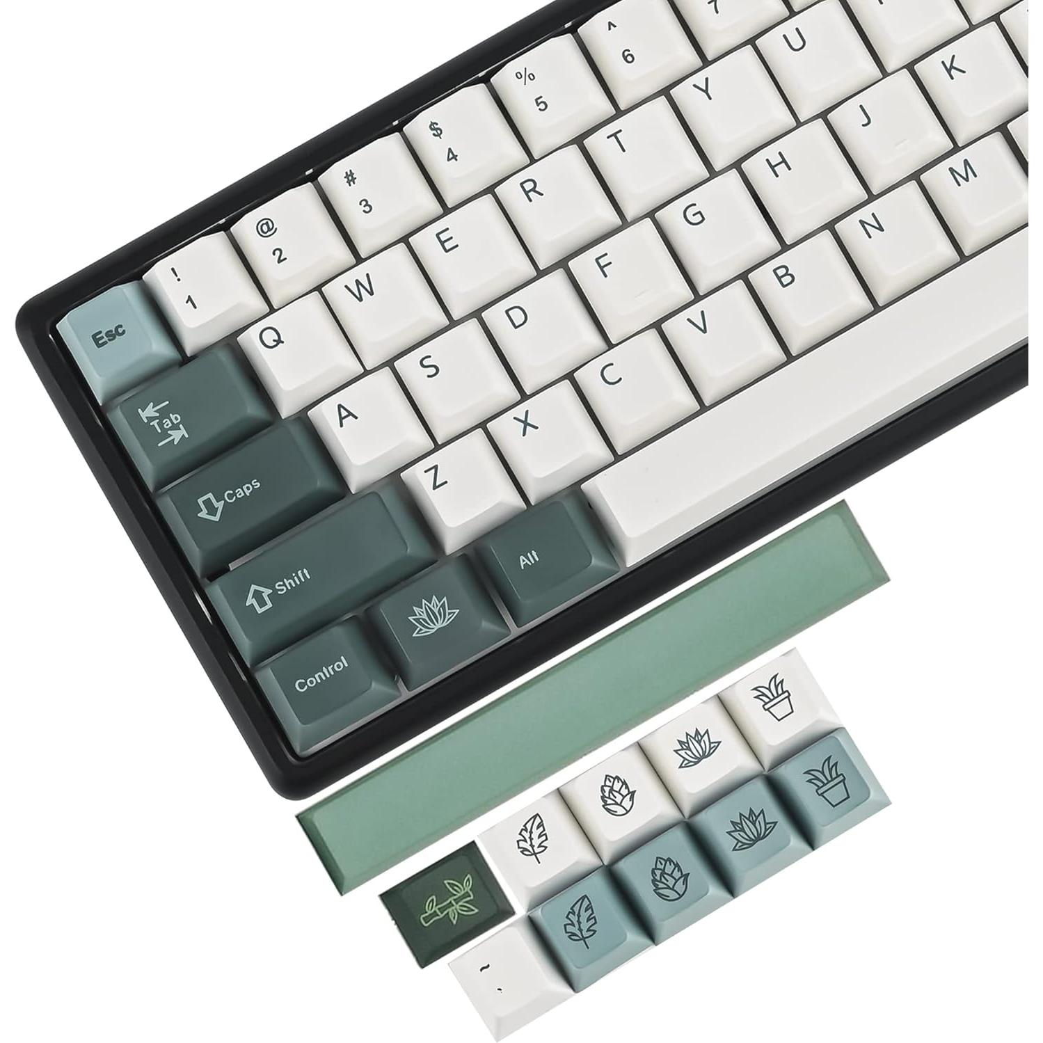 Teclado Mecánico 61 Teclas PBT Guffercty Kred Botánico