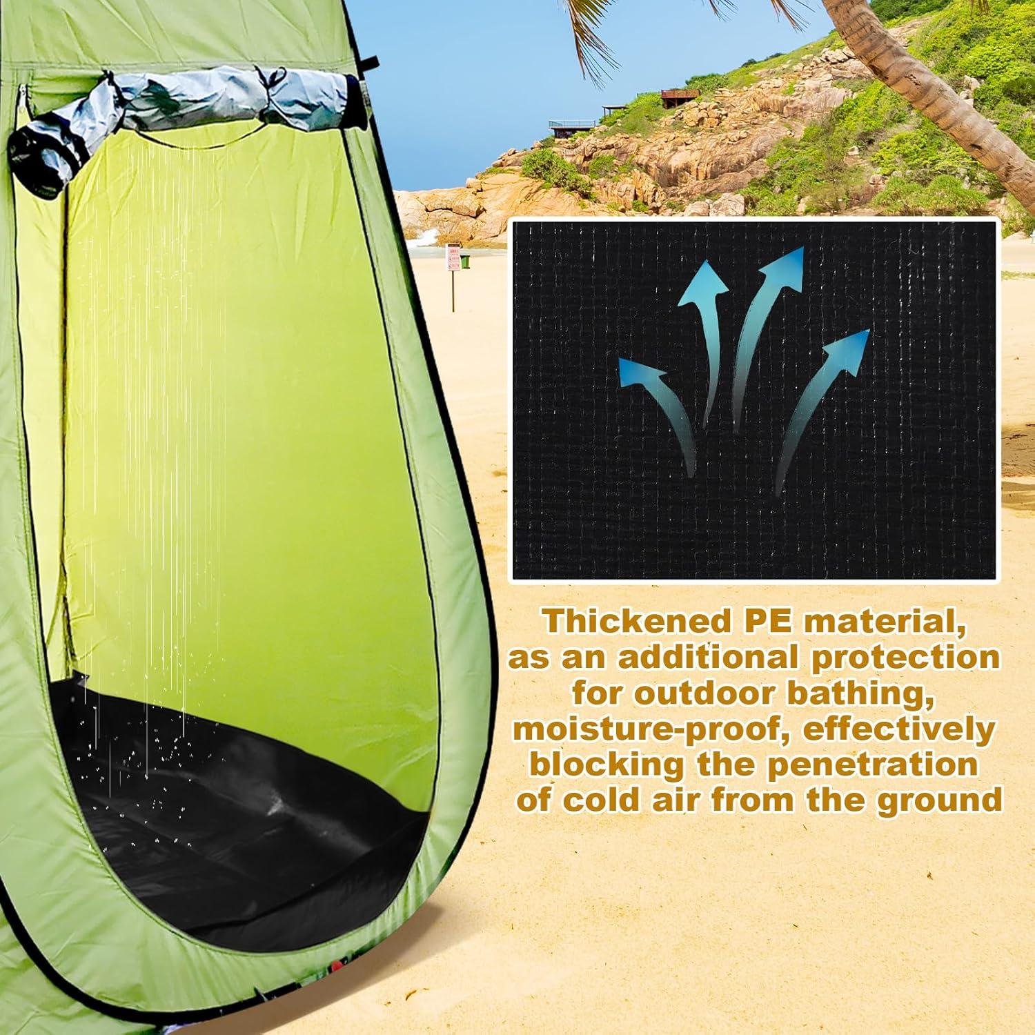 Alfombrilla de Ducha de Campamento Lyreh 1x1m Impermeable Negra