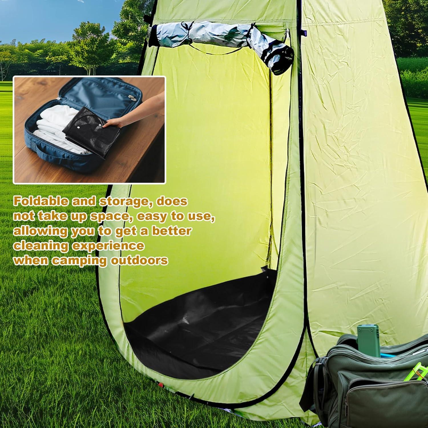 Alfombrilla de Ducha de Campamento Lyreh 1x1m Impermeable Negra