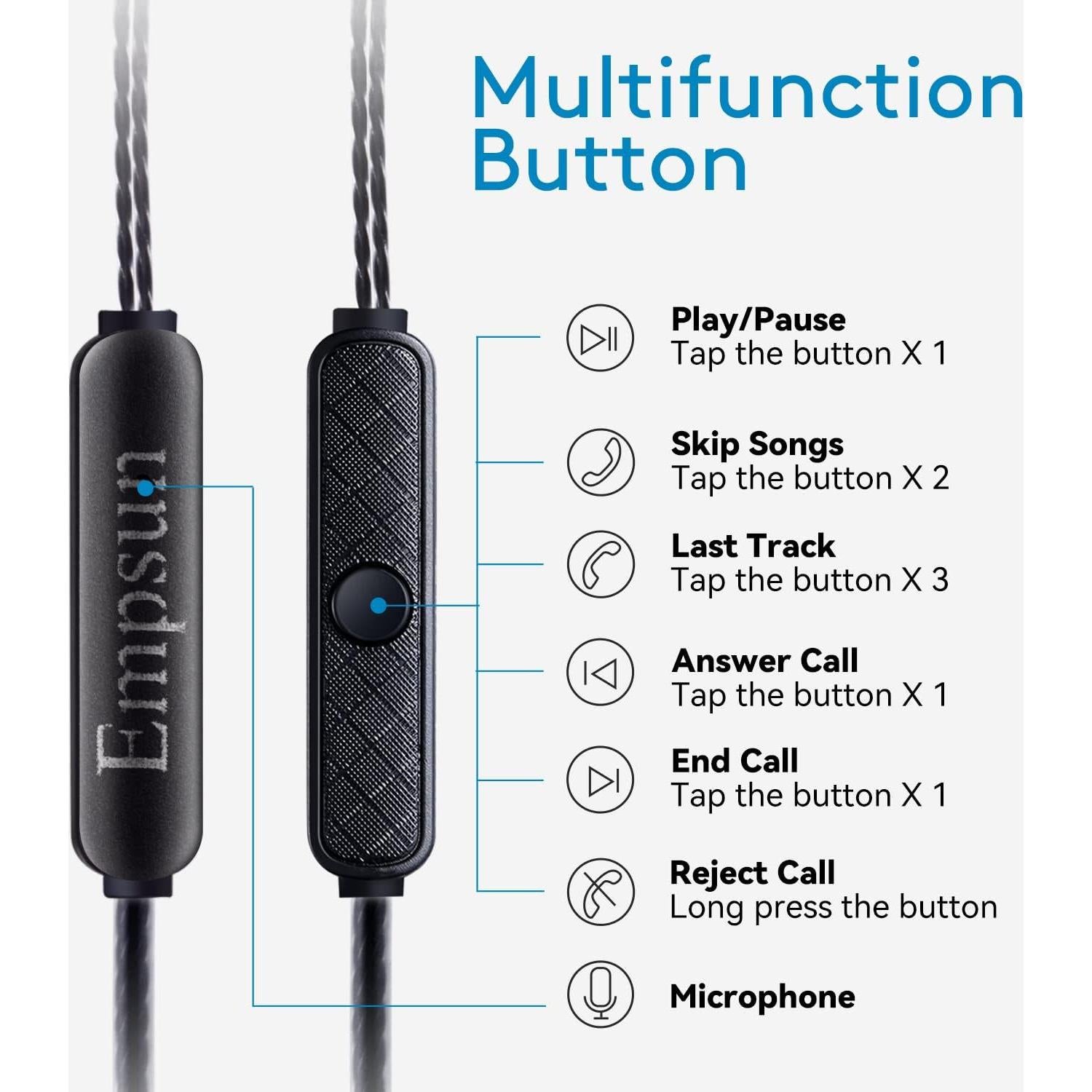 Auriculares In Ear Empsun EP-EAR01 con Micrófono y Aislamiento