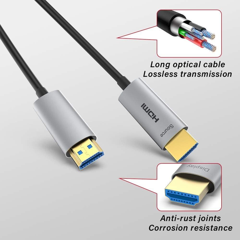Cable HDMI de Fibra Óptica ATZEBE 24m 4K 60Hz HDR 18Gbps