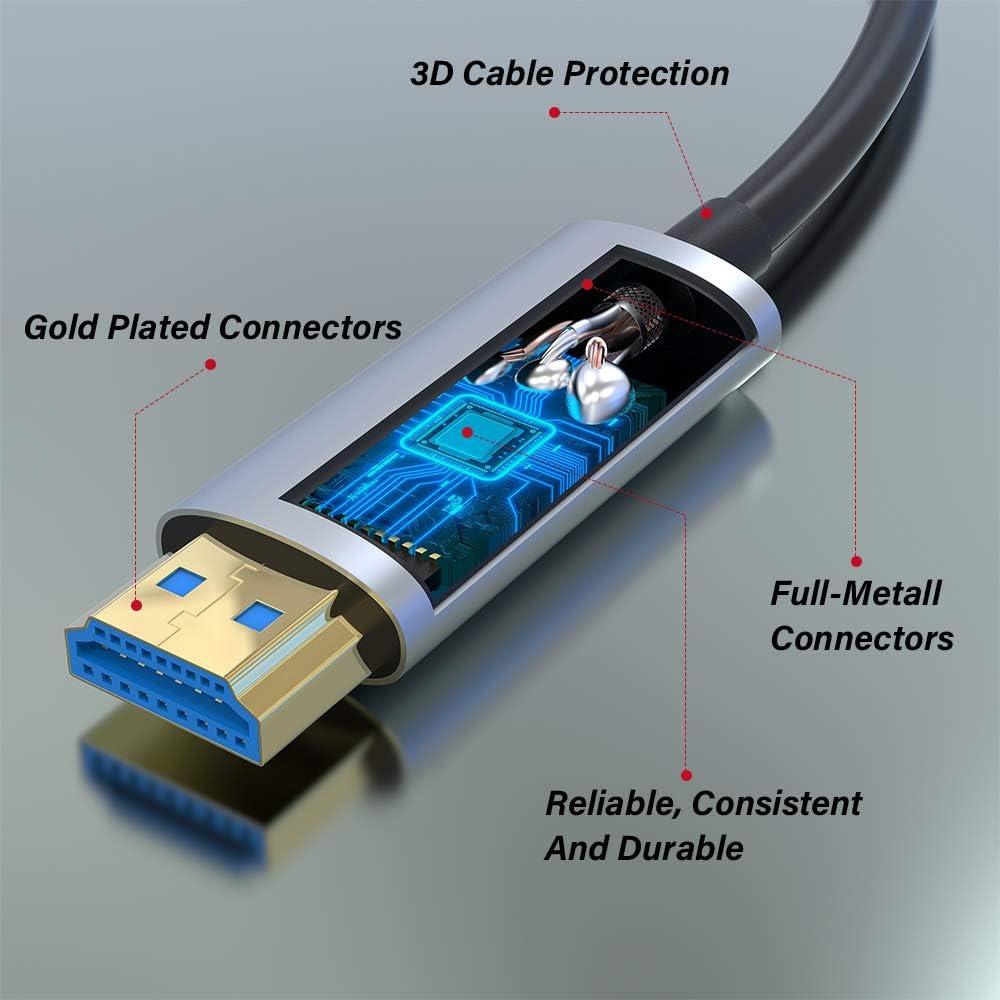 Cable HDMI de Fibra Óptica ATZEBE 24m 4K 60Hz HDR 18Gbps