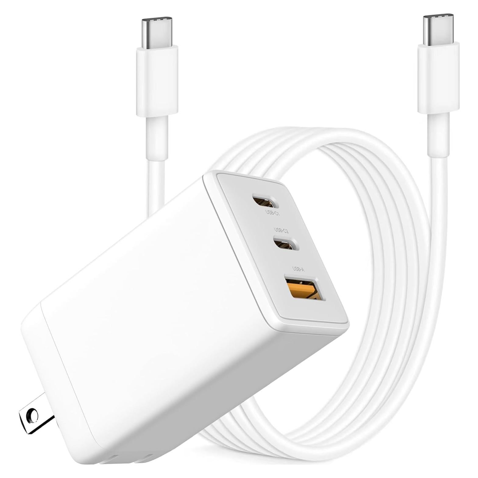 Cargador USB-C 67W Shen Zhen - Carga Rápida 3 Puertos Plegable