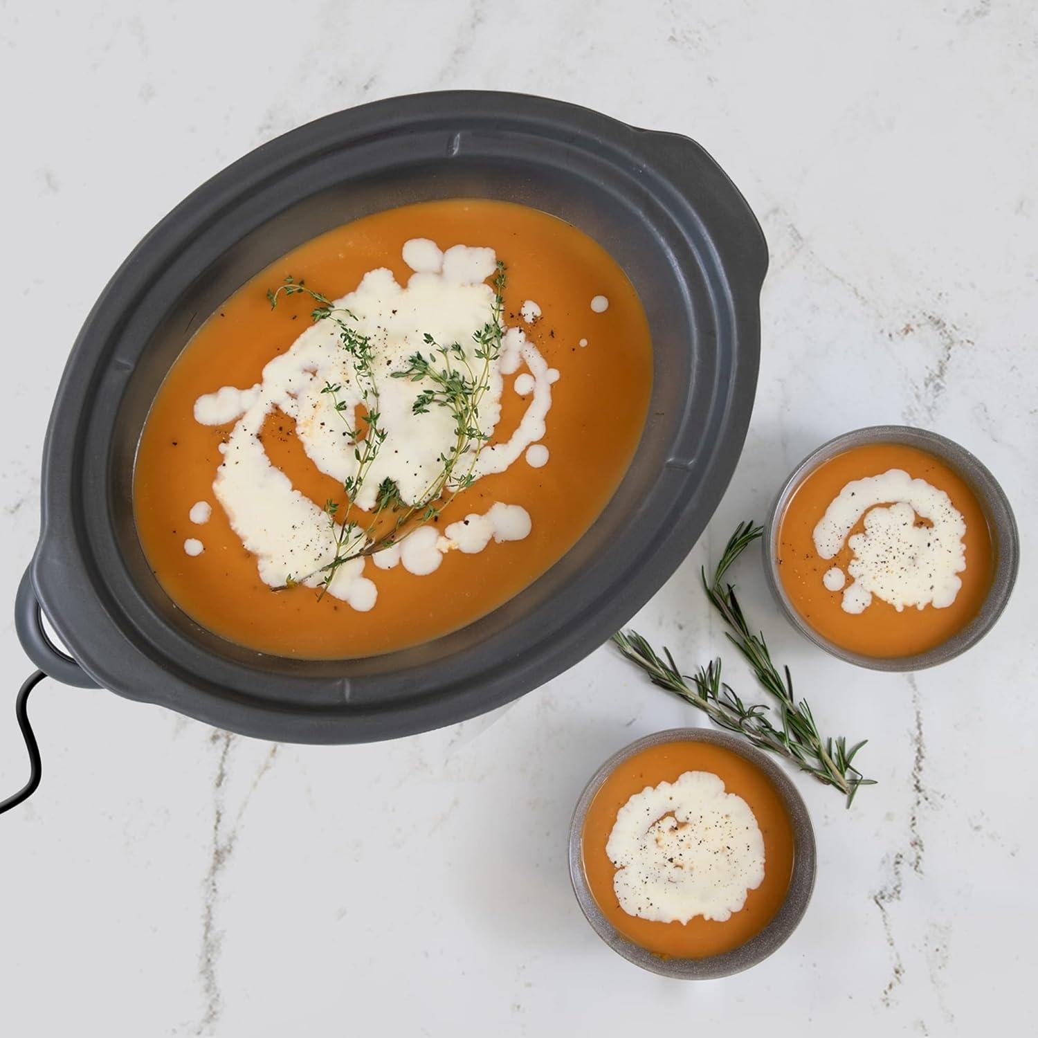 Olla de Cocción Lenta Kenmore 5 Cuartos Negra y Gris