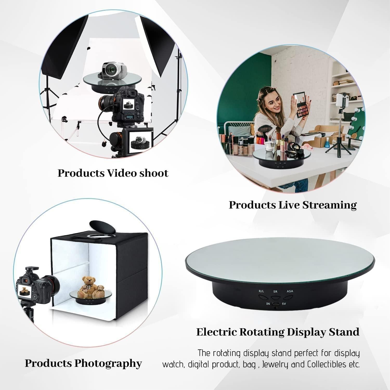 Soporte Rotativo QINMAY 360° con Control Remoto y USB