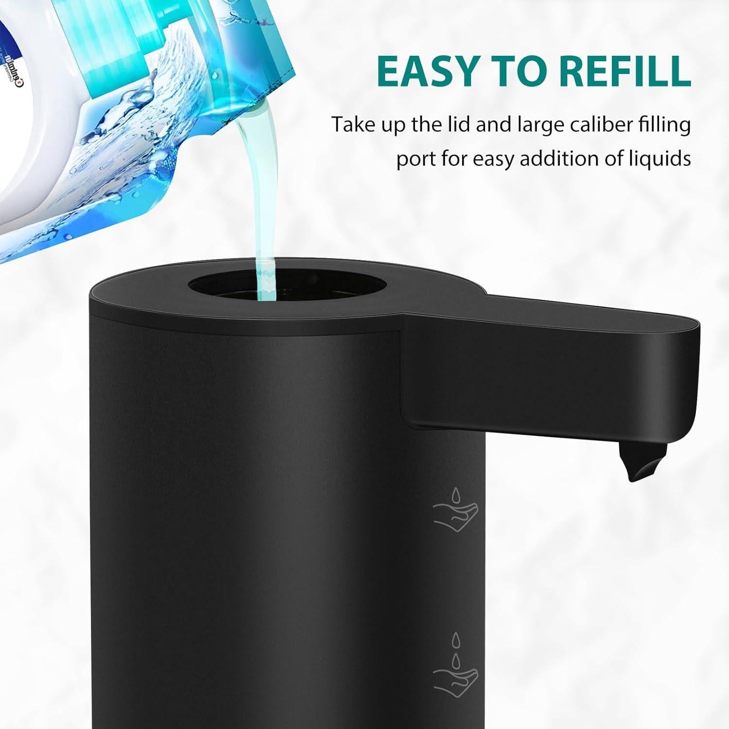 Dispensador Automático de Jabón Mamiddle Negro IPX5 USB-C