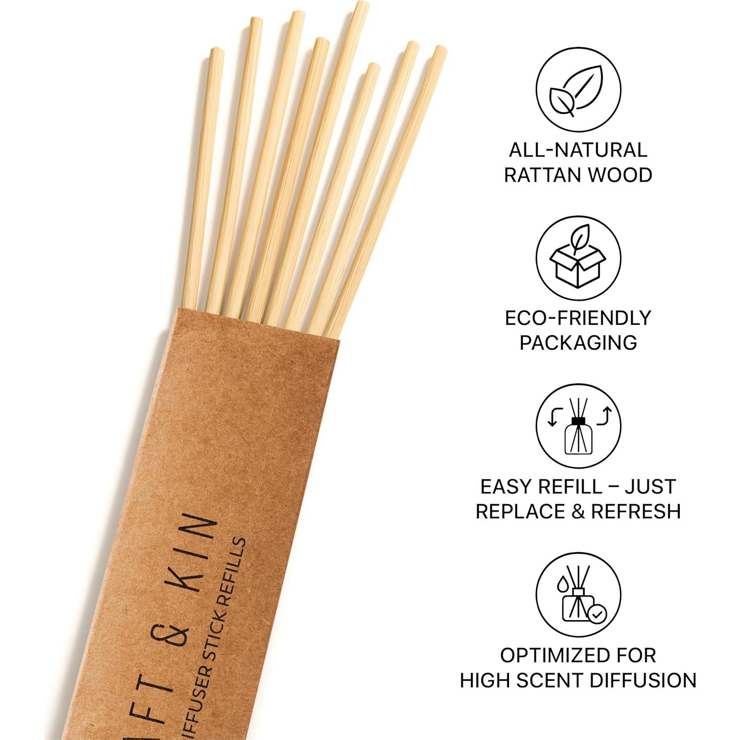 Palitos Difusores de Ratan Craft & Kin - Paquete de 3
