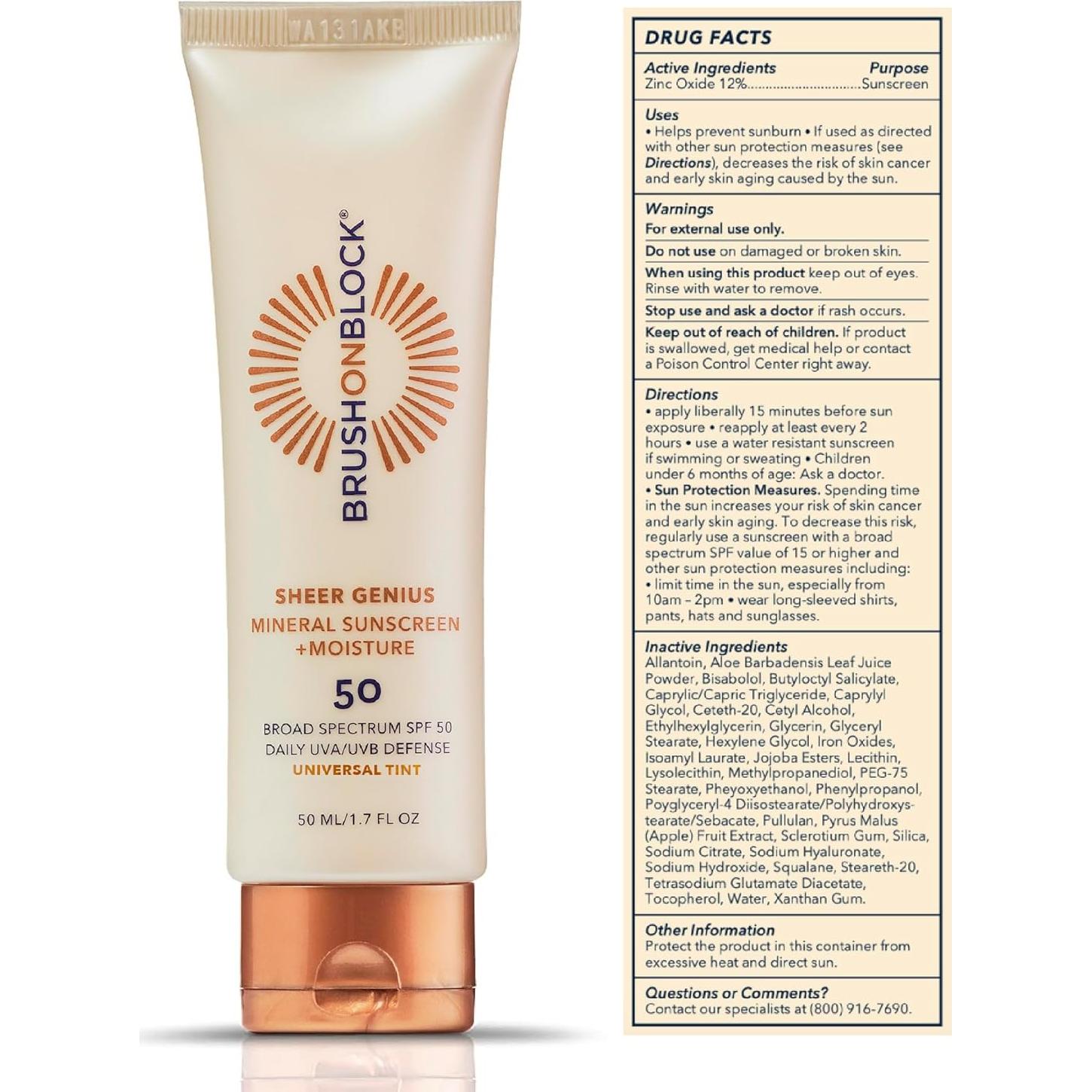 Protector Solar Mineral Tinteado Brush On Block SPF 50 - 49.6g