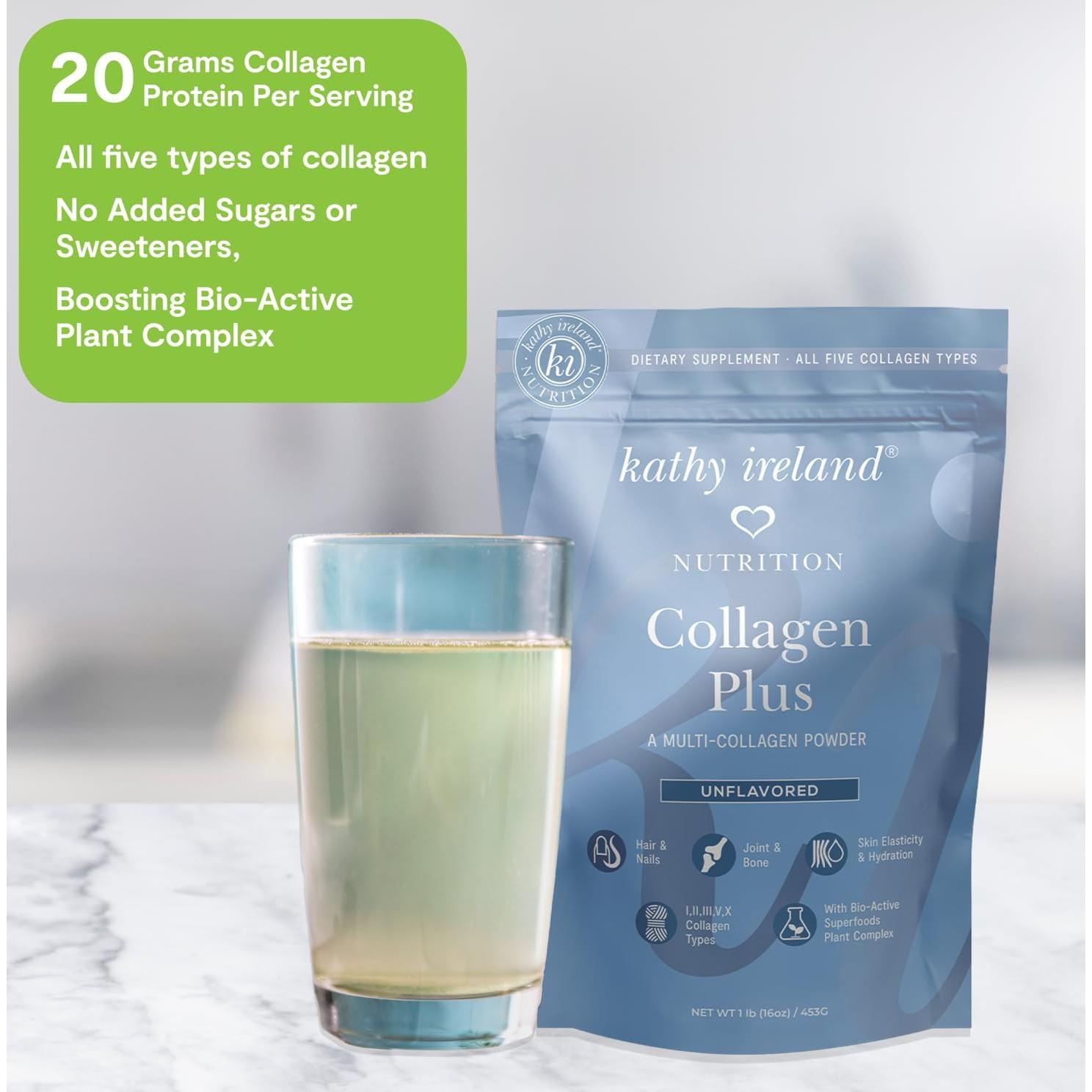 Proteína en Polvo de Colágeno Múltiple Kathy Ireland 453g