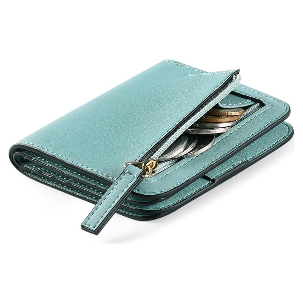 Cartera Pequeña GAEKEAO de Cuero con Bloqueo RFID para Mujeres