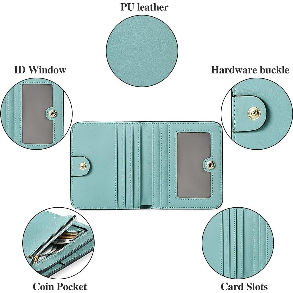 Cartera Pequeña GAEKEAO de Cuero con Bloqueo RFID para Mujeres