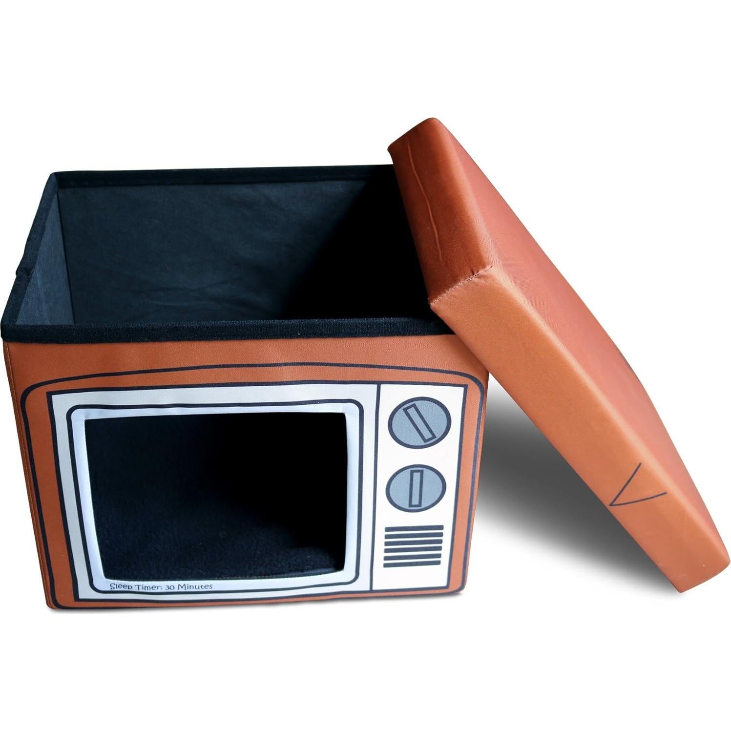 Casa para Gatos Feline Ruff Ottomán de Madera Marrón 38x30x36cm