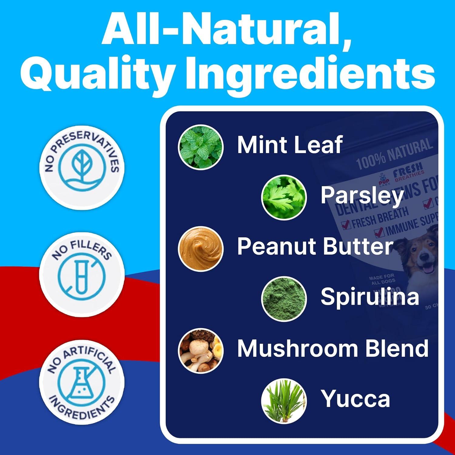 Golosinas Dentales Naturales para Perros Pup Labs 30 Unidades