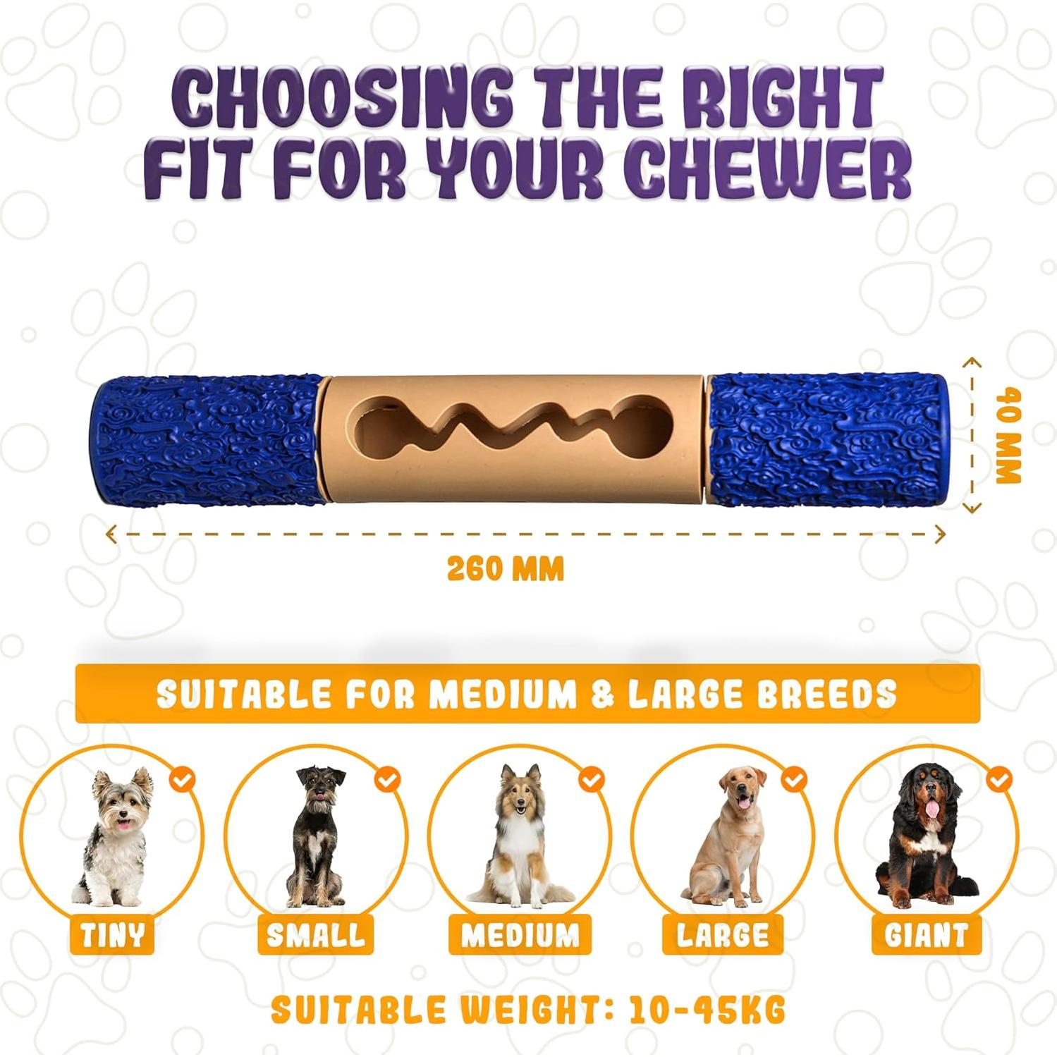 Juguete Indestructible para Perros LEE BONBON - Palo Rellenable 25.4cm