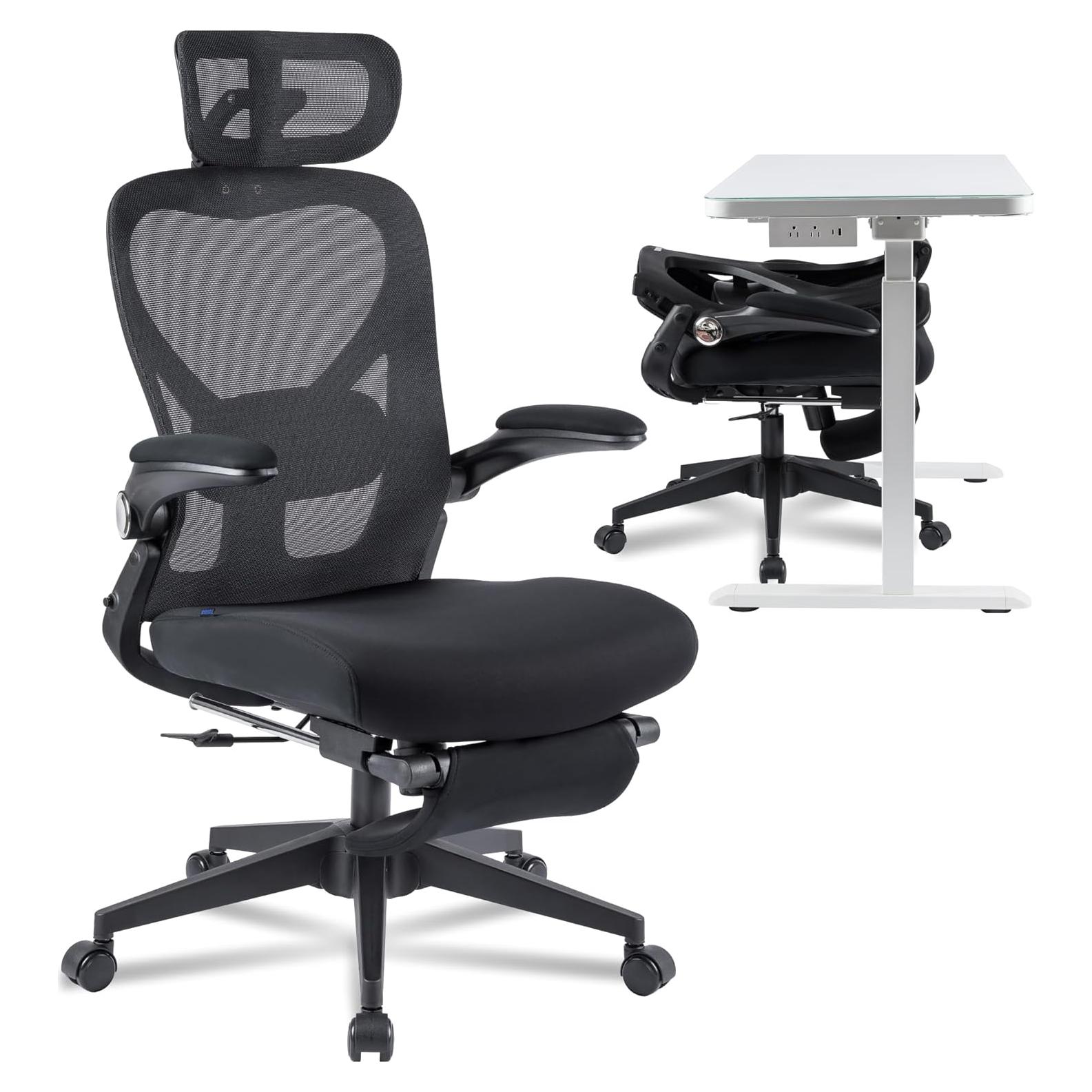Silla de Oficina Ergonómica FLEXISPOT Foldex Plegable Negra
