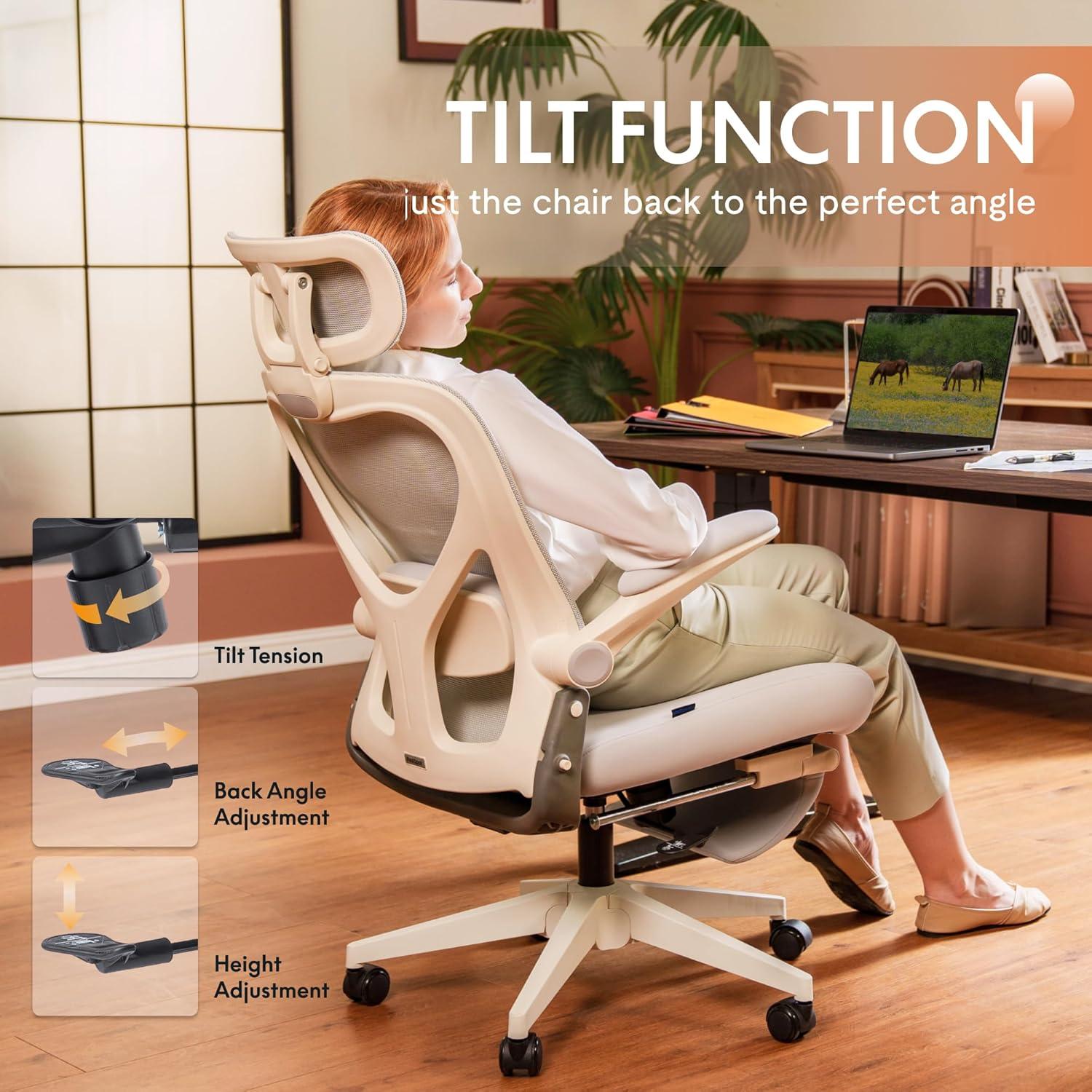 Silla de Oficina Ergonómica FLEXISPOT Foldex Plegable Negra