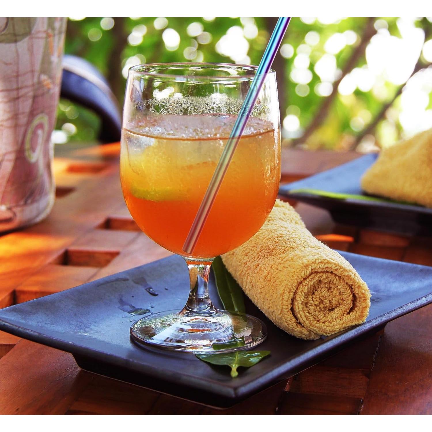 Popotes de Metal Reutilizables Morneve 16PCS 15cm Coloridos