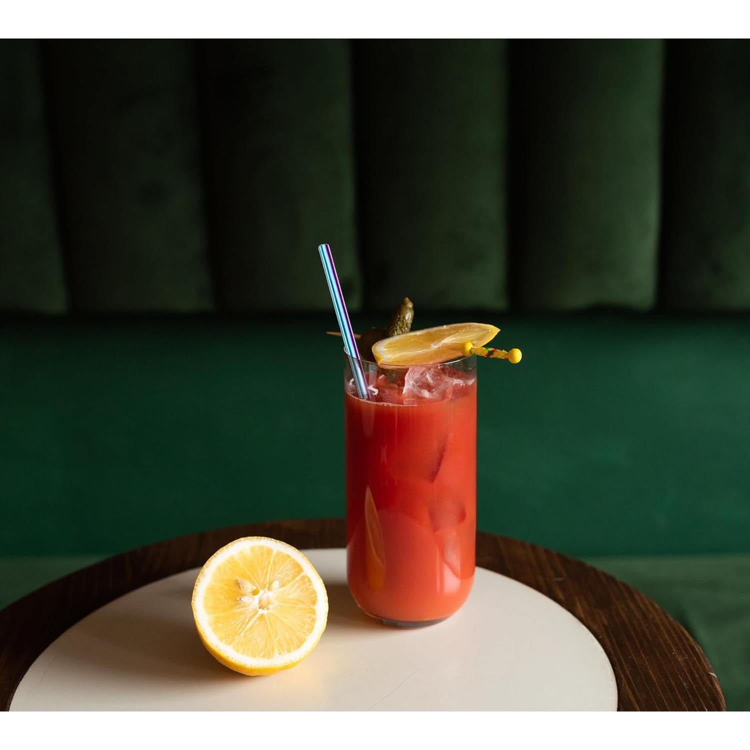 Popotes de Metal Reutilizables Morneve 16PCS 15cm Coloridos