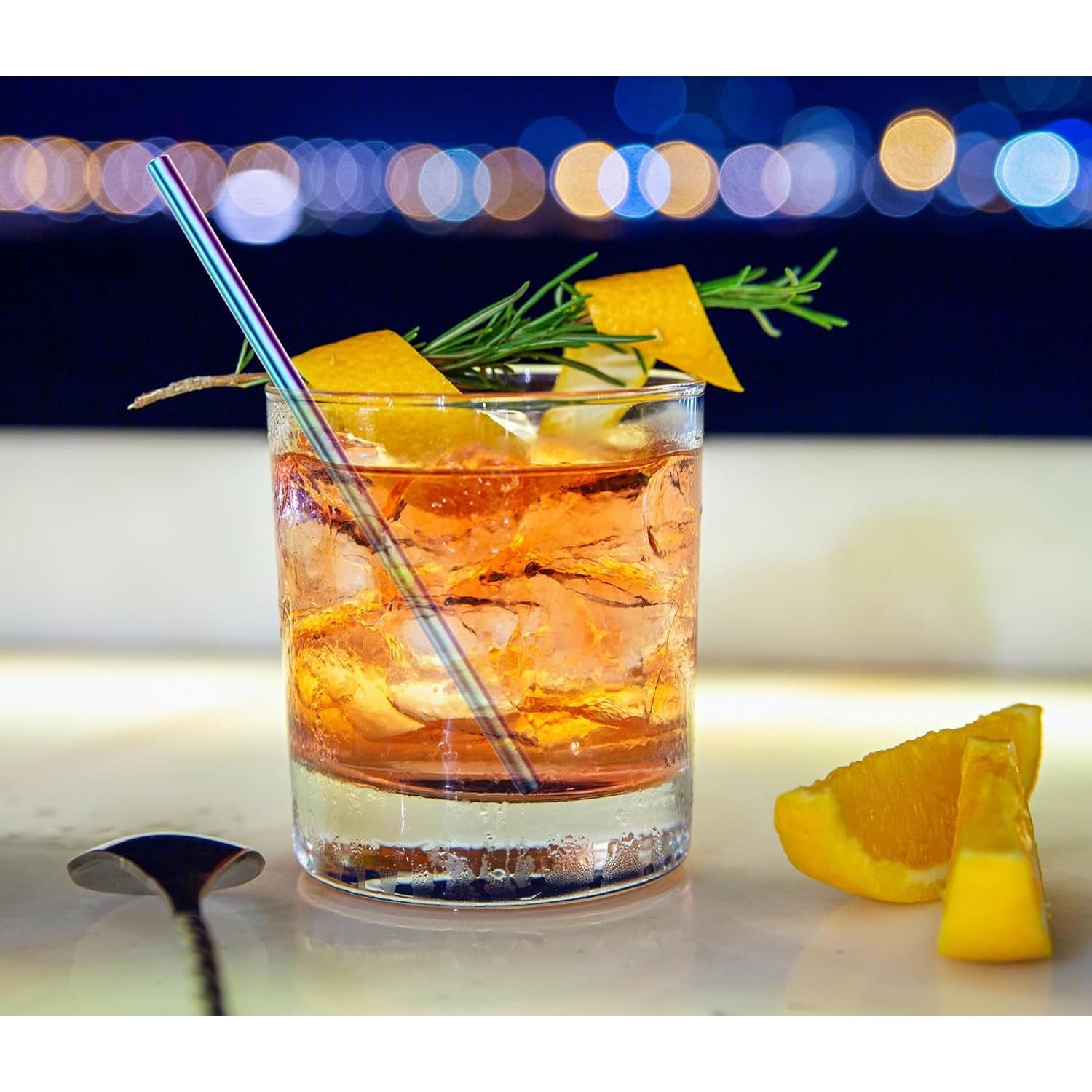 Popotes de Metal Reutilizables Morneve 16PCS 15cm Coloridos