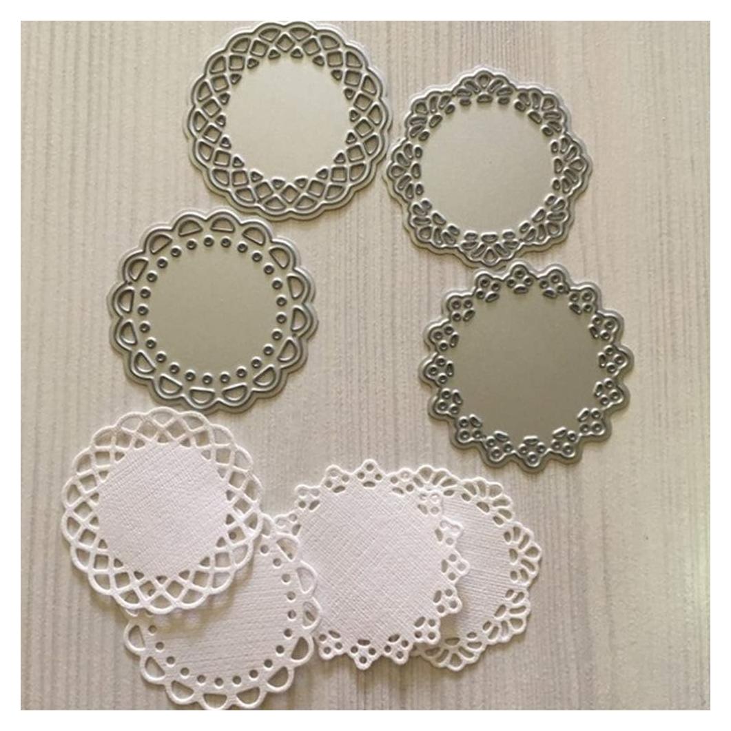 Juego de Troqueles de Metal VVS 4 Patrones Bordes Redondos