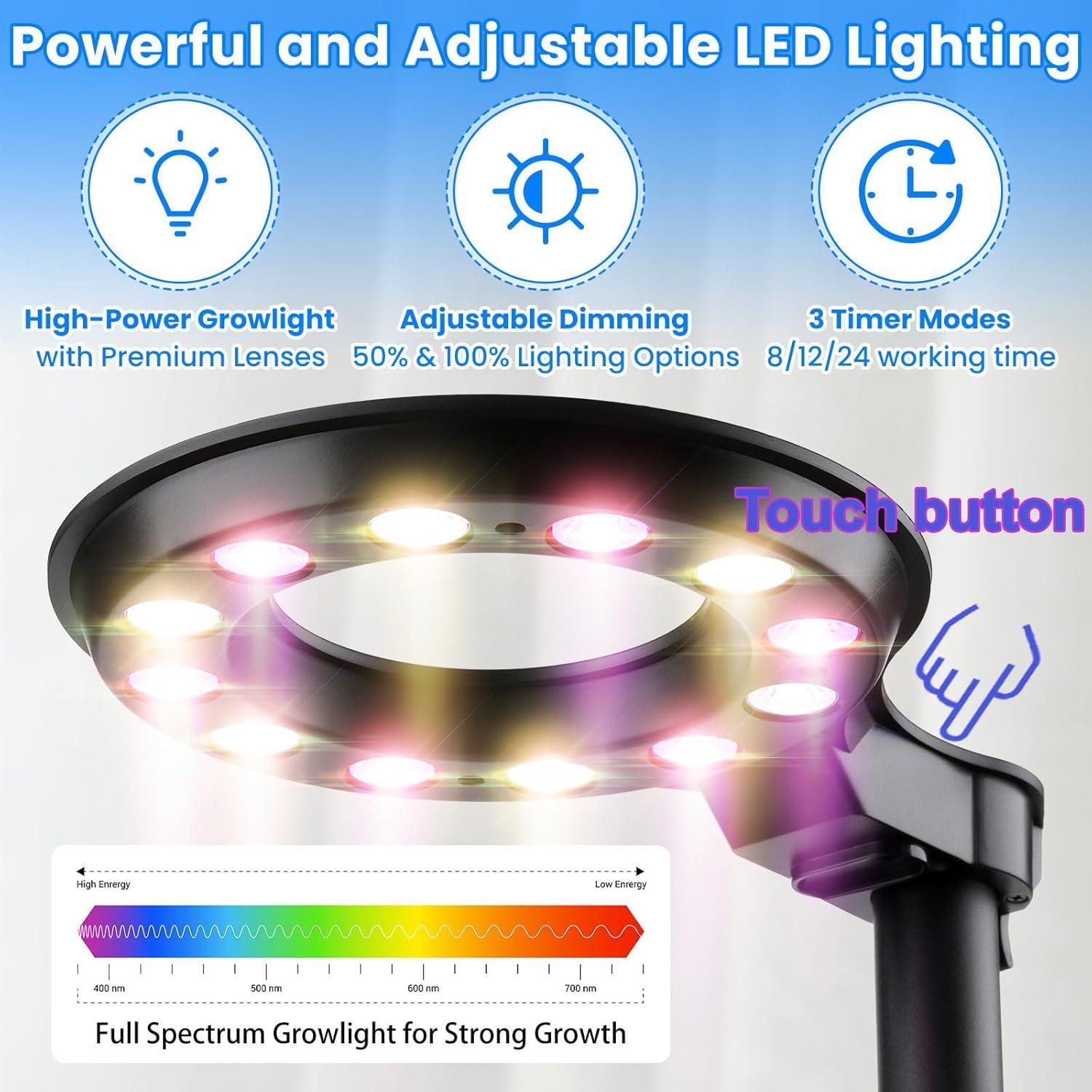 Kit de Terrario E SUPEREGROW con Luz de Crecimiento y Autorriego