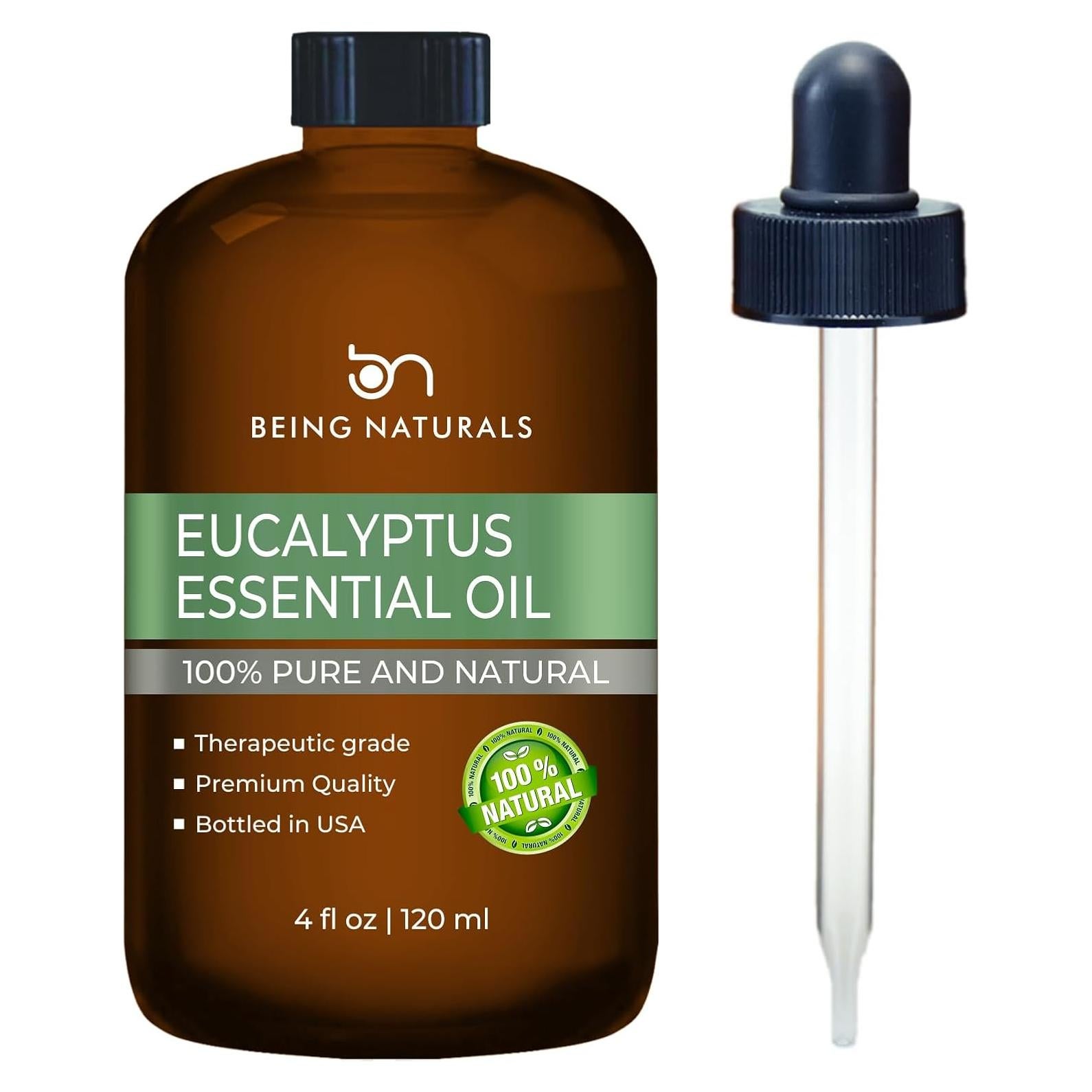 Aceite Esencial de Eucalipto 100% Puro 118 ml con Gotero