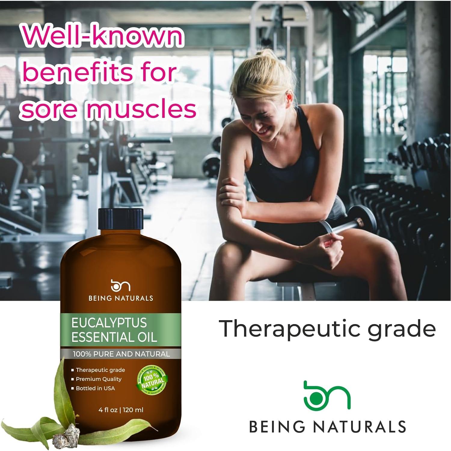 Aceite Esencial de Eucalipto 100% Puro 118 ml con Gotero