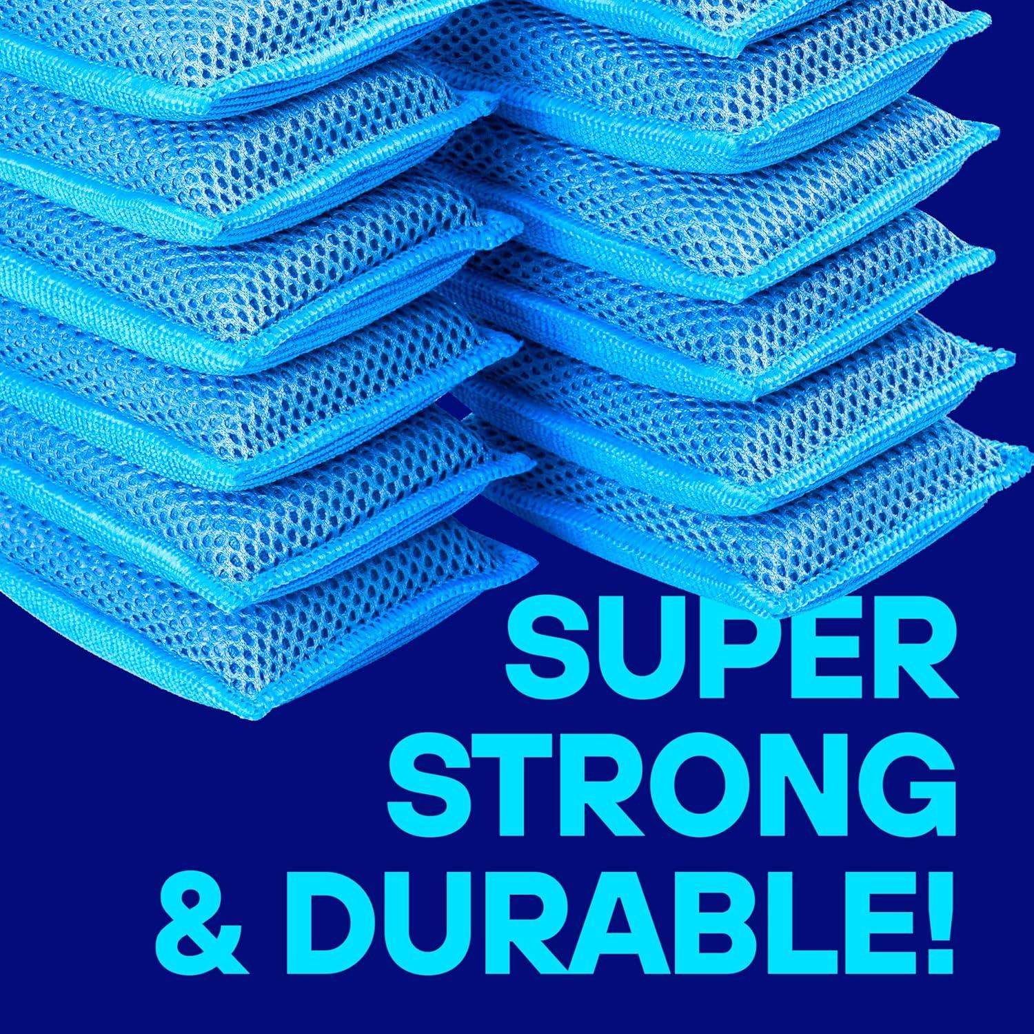 Esponjas Reutilizables SCRUBIT de Microfibra - 12 Unidades Azul