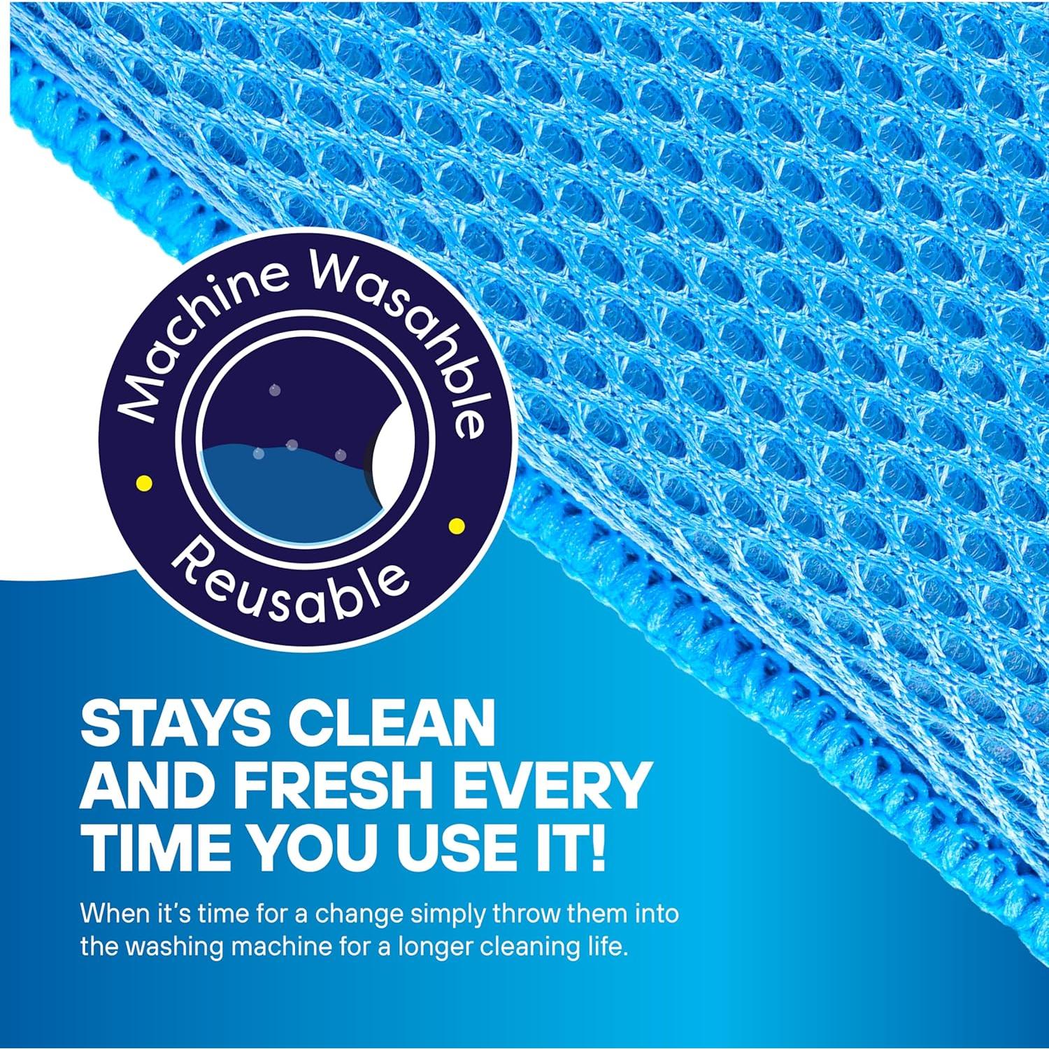 Esponjas Reutilizables SCRUBIT de Microfibra - 12 Unidades Azul