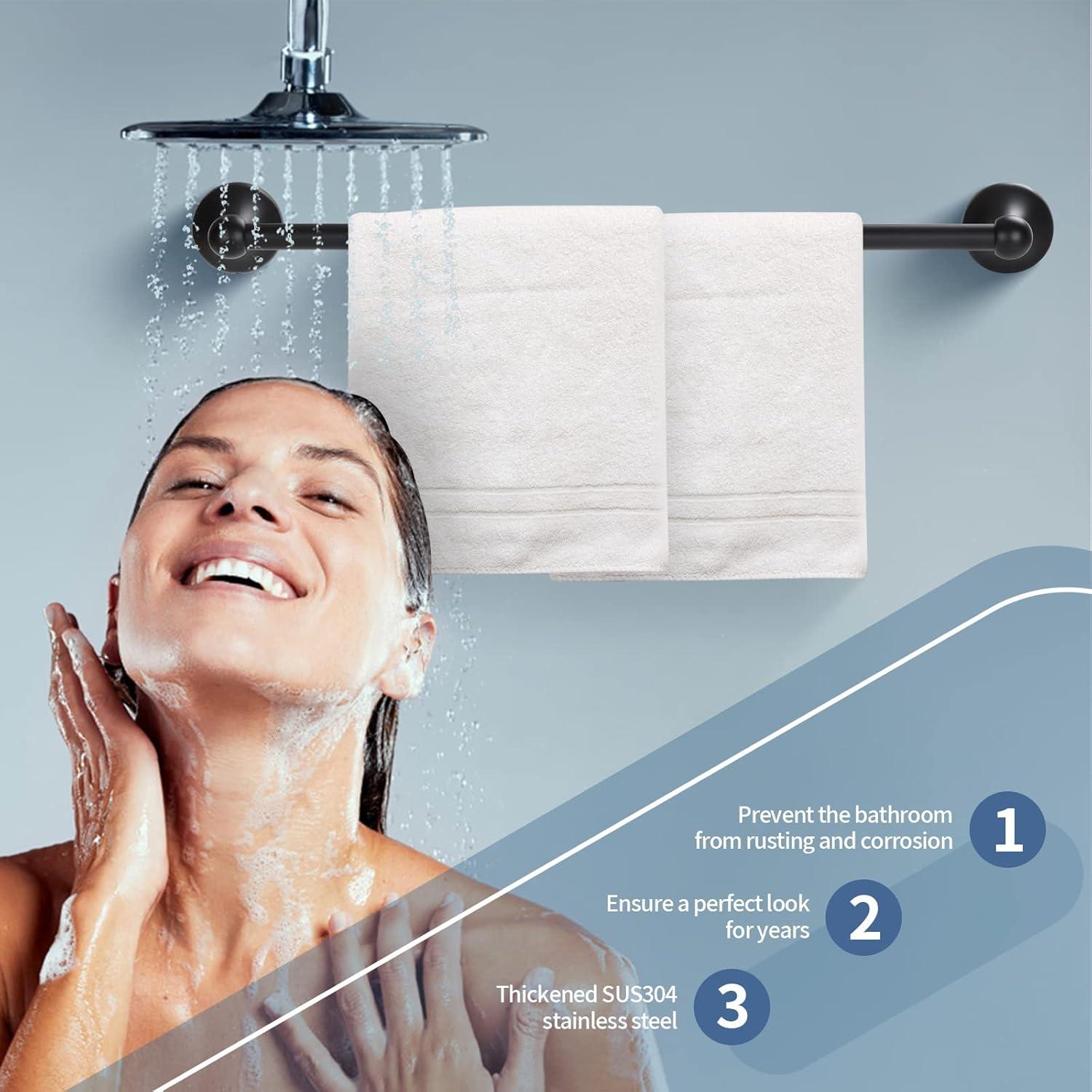 Juego de Accesorios de Baño XINWEI 4 Piezas Negro Mate