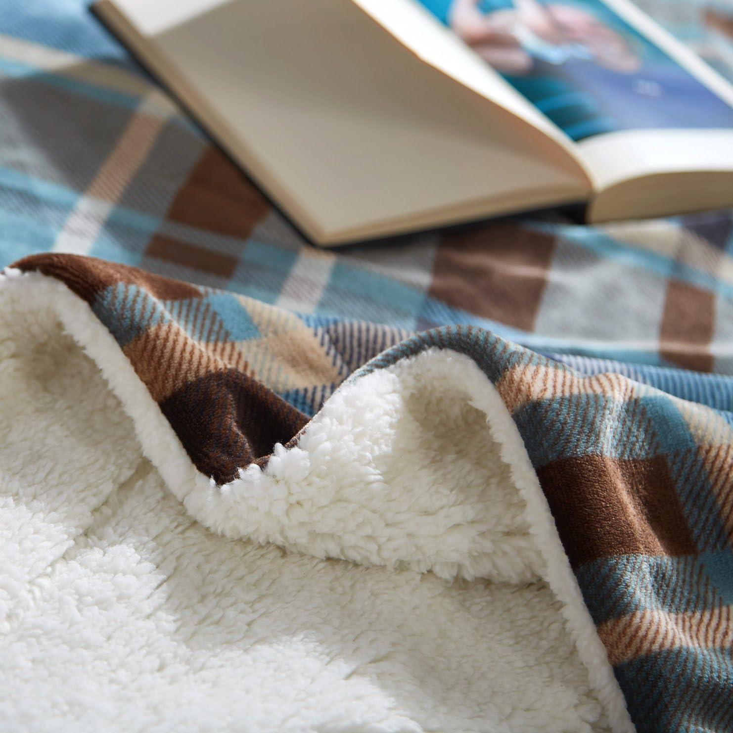 Manta de Sherpa MERRYLIFE 177.8x152.4 cm Color Groenlandia