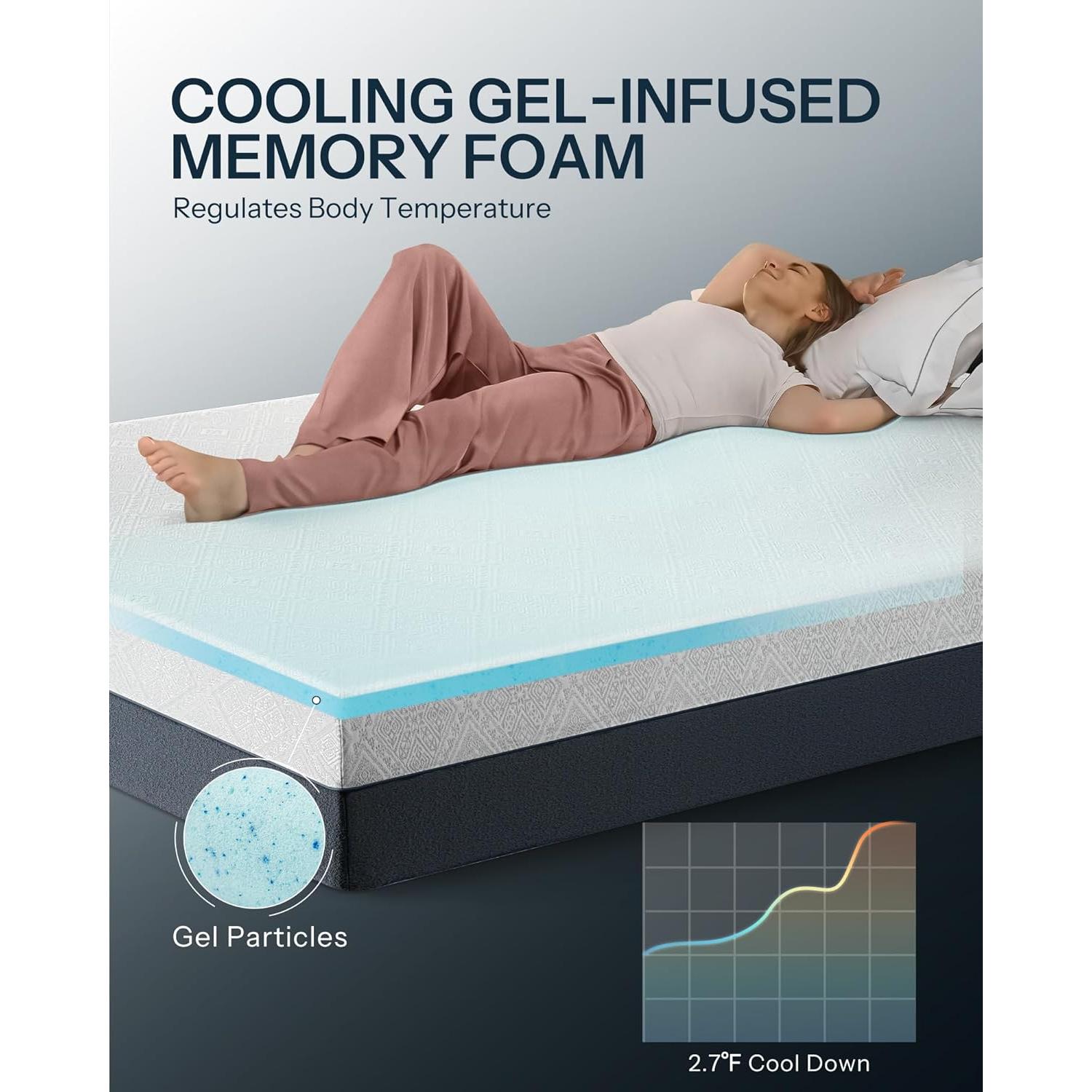 Colchón Twin Life Balance 8" Espuma con Memoria Certificado