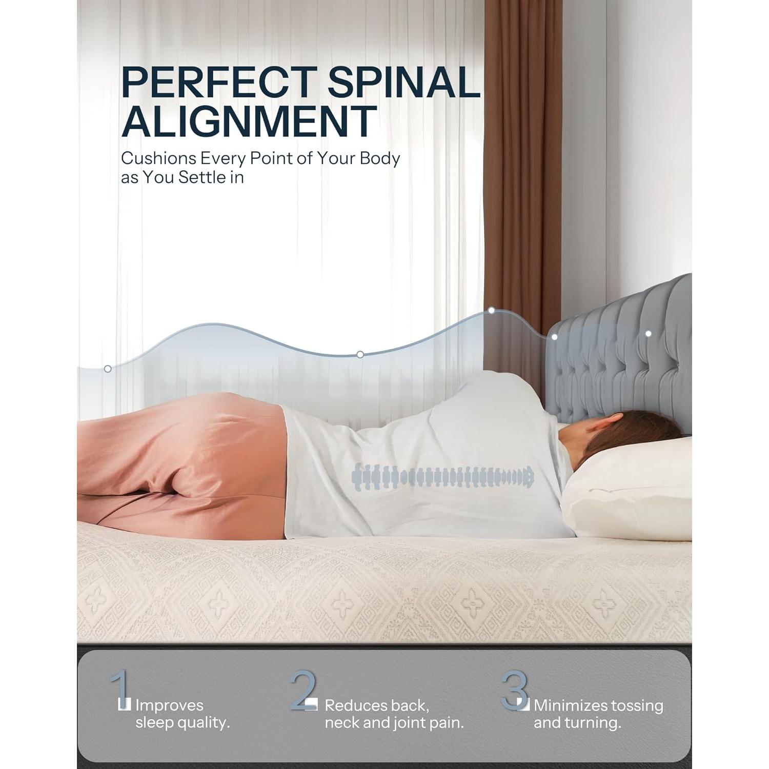 Colchón Twin Life Balance 8" Espuma con Memoria Certificado