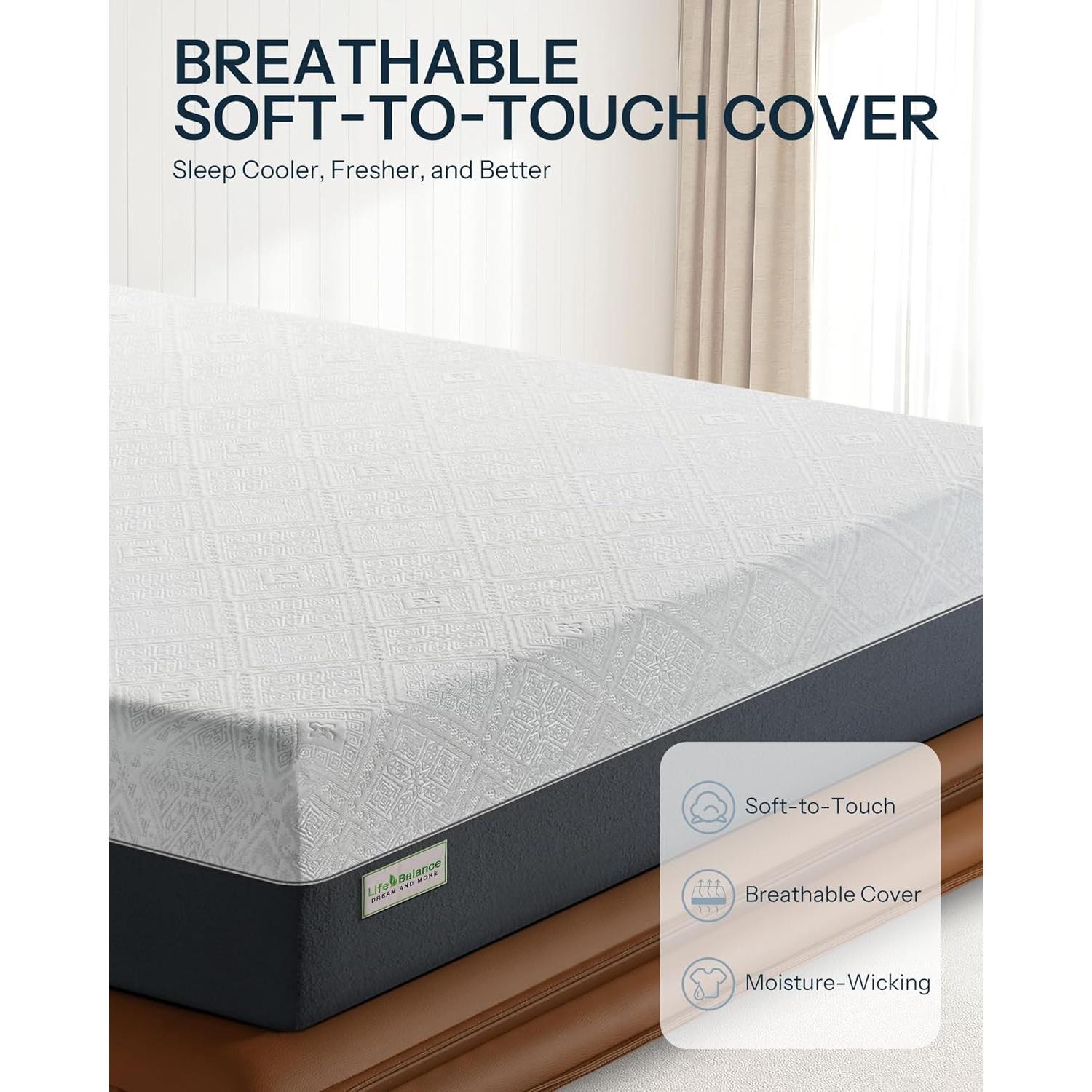 Colchón Twin Life Balance 8" Espuma con Memoria Certificado