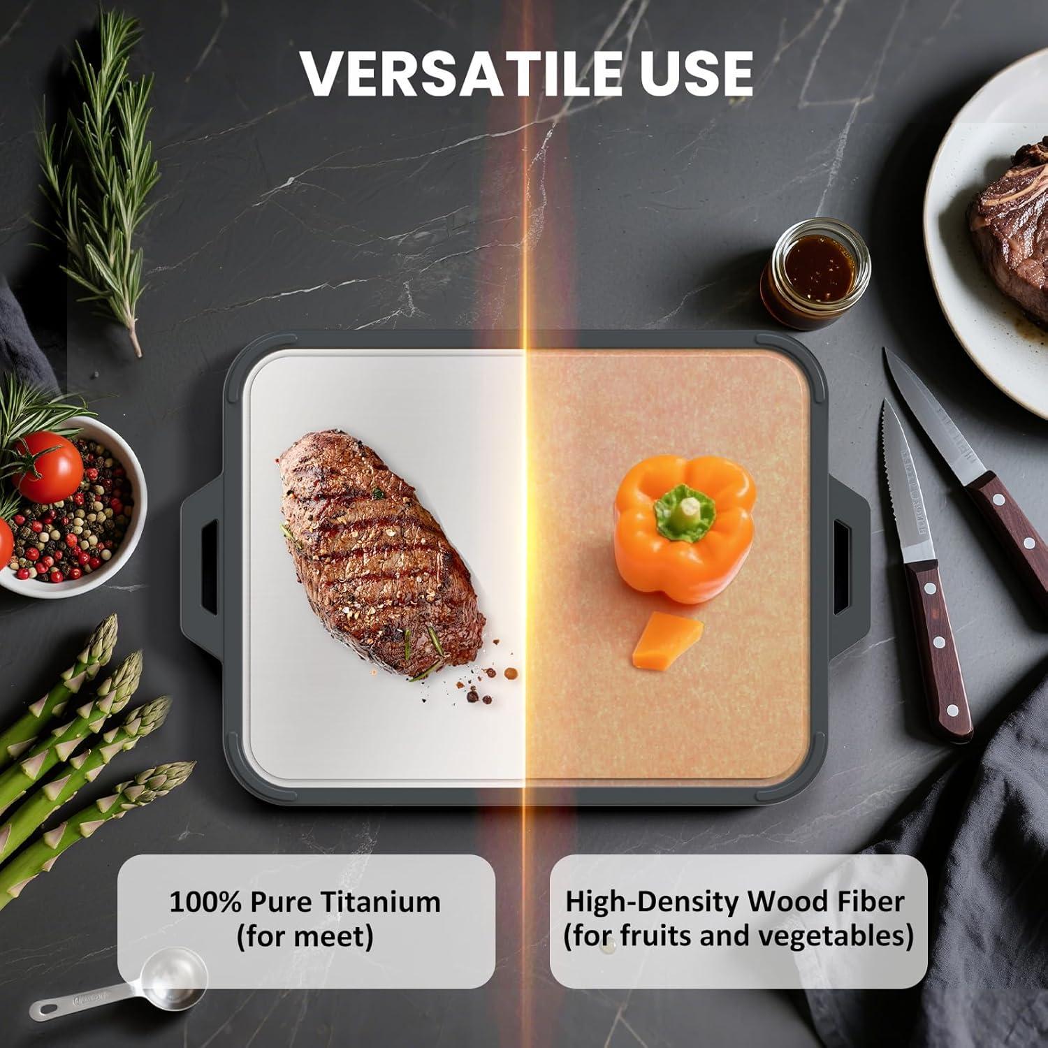 Tabla de Cortar Doble Cara Titanio GUANCI 40.64x27.94 cm