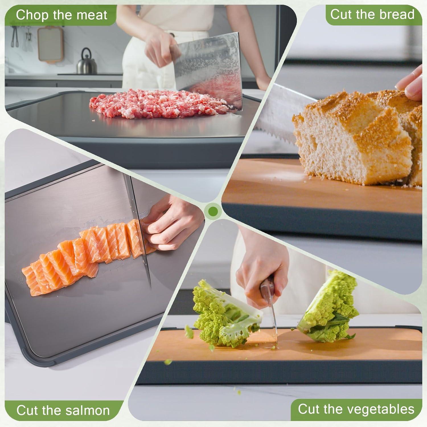 Tabla de Cortar Doble Cara Titanio GUANCI 40.64x27.94 cm