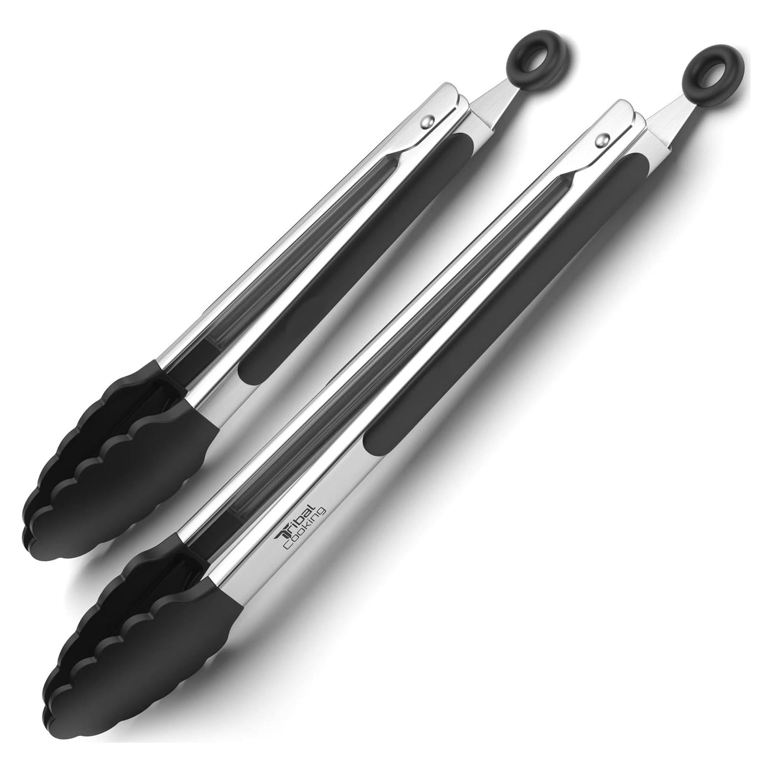 Pinzas de Cocina Tribal de Acero Inoxidable 22.86 y 30.48 cm