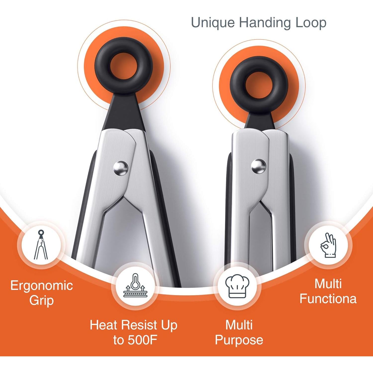 Pinzas de Cocina Tribal de Acero Inoxidable 22.86 y 30.48 cm