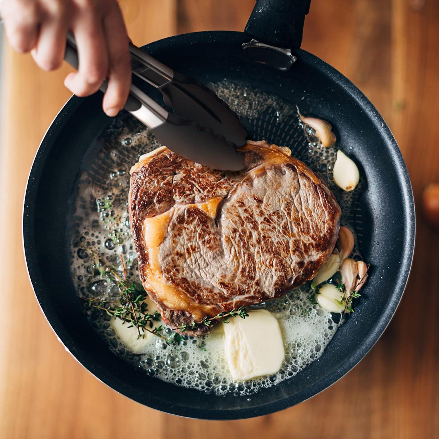 Pinzas de Cocina Tribal de Acero Inoxidable 22.86 y 30.48 cm