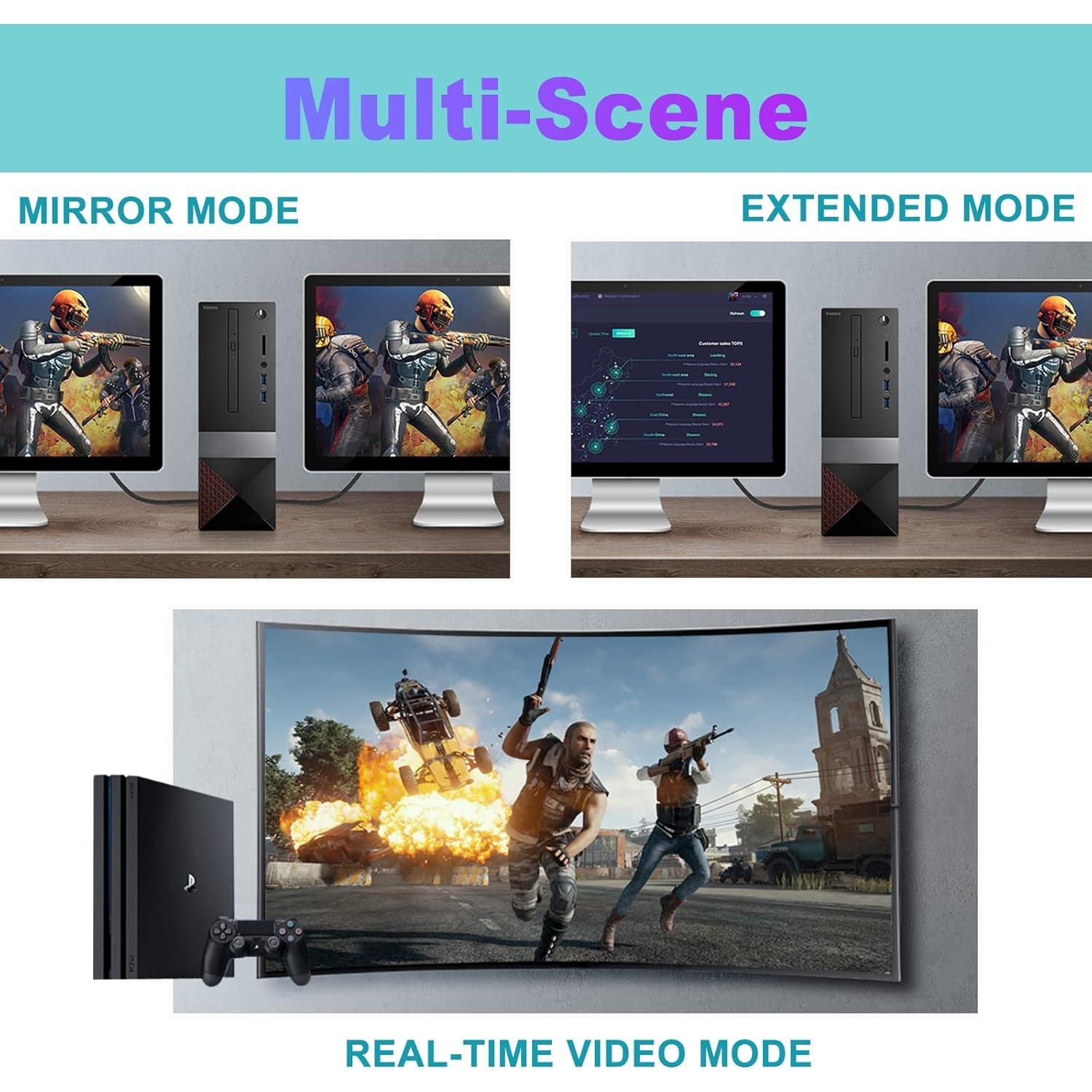 Cable HDMI VCOM 10m 4K 60Hz desmontable 2.0 alta velocidad