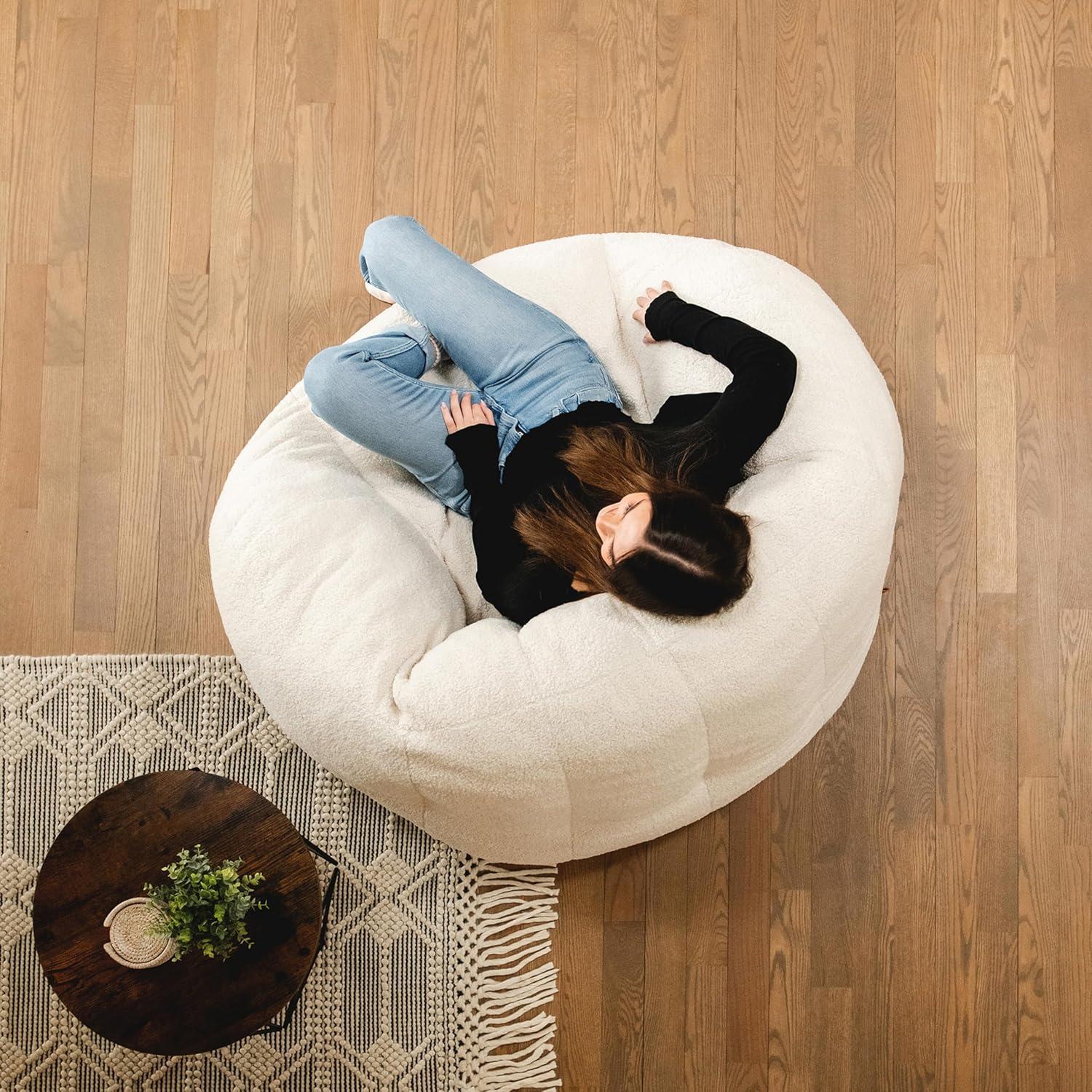 Silla de frijoles Big Joe Cloudberry Icing - Estructura suave